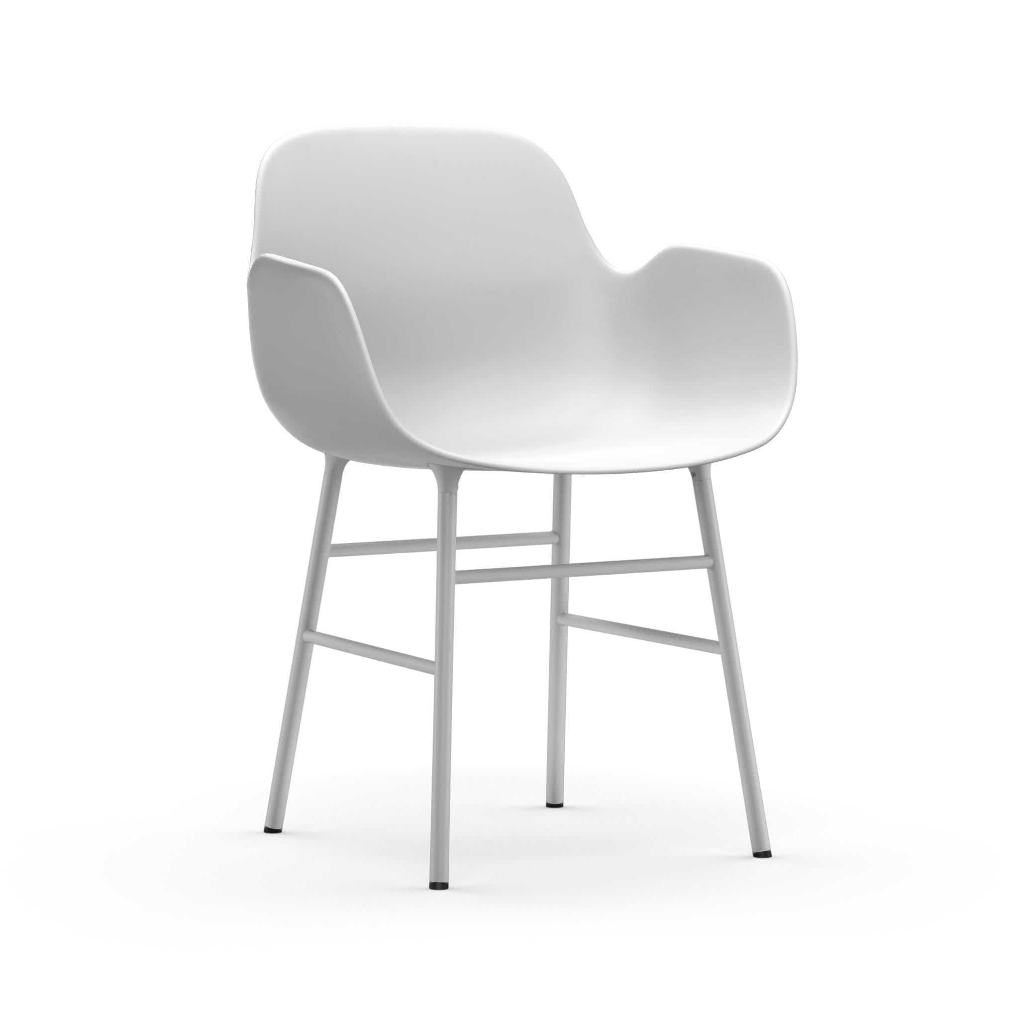 Krzesło z podłokietnikami FORM biały – Normann Copenhagen