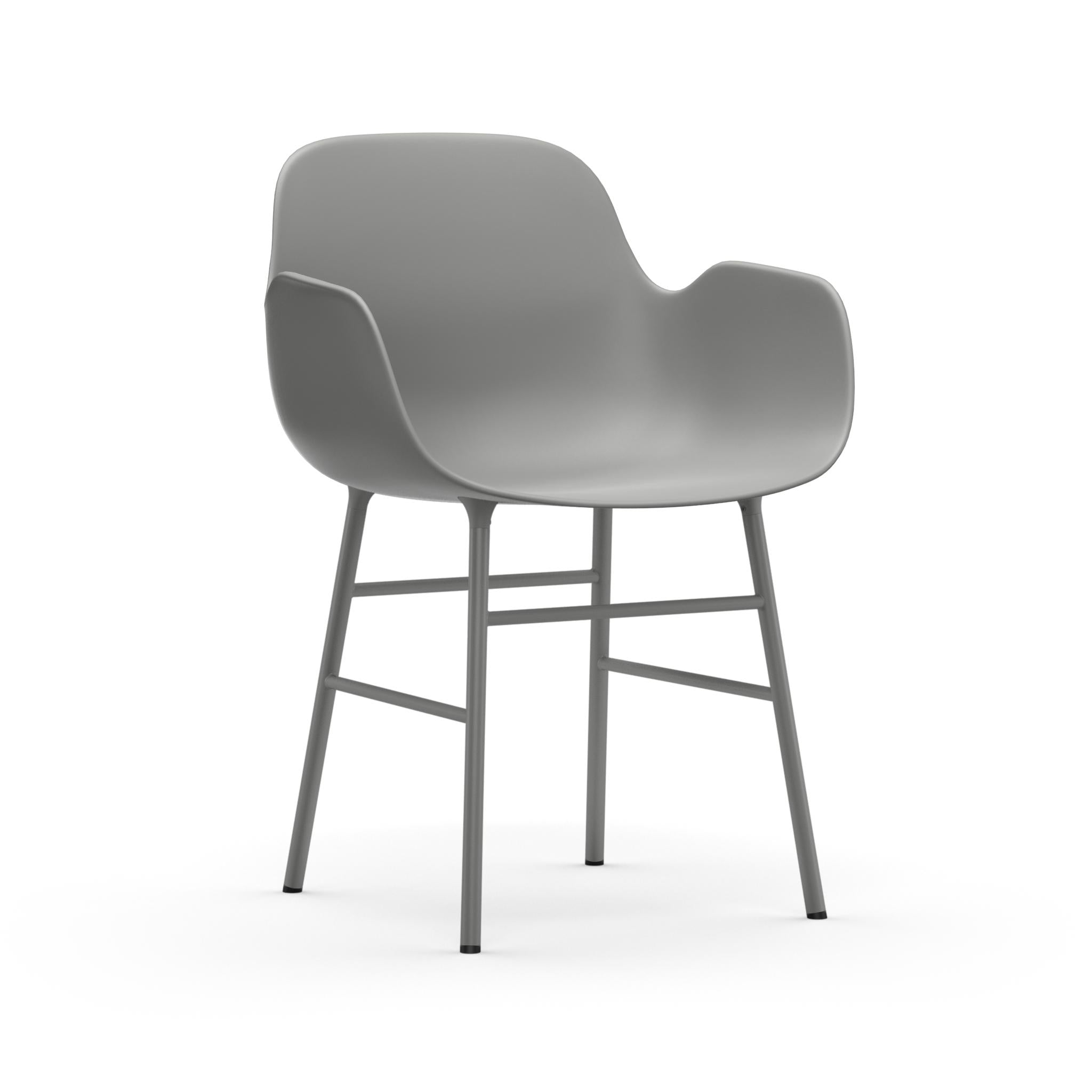 Krzesło z podłokietnikami FORM szary – Normann Copenhagen