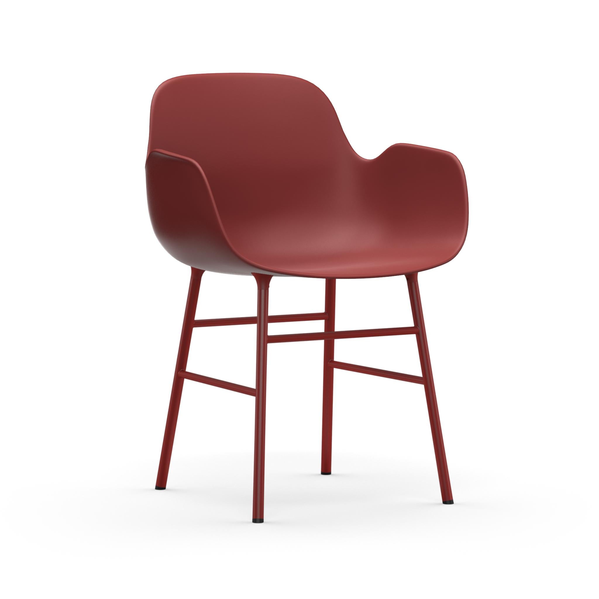 Krzesło z podłokietnikami FORM bordowy – Normann Copenhagen