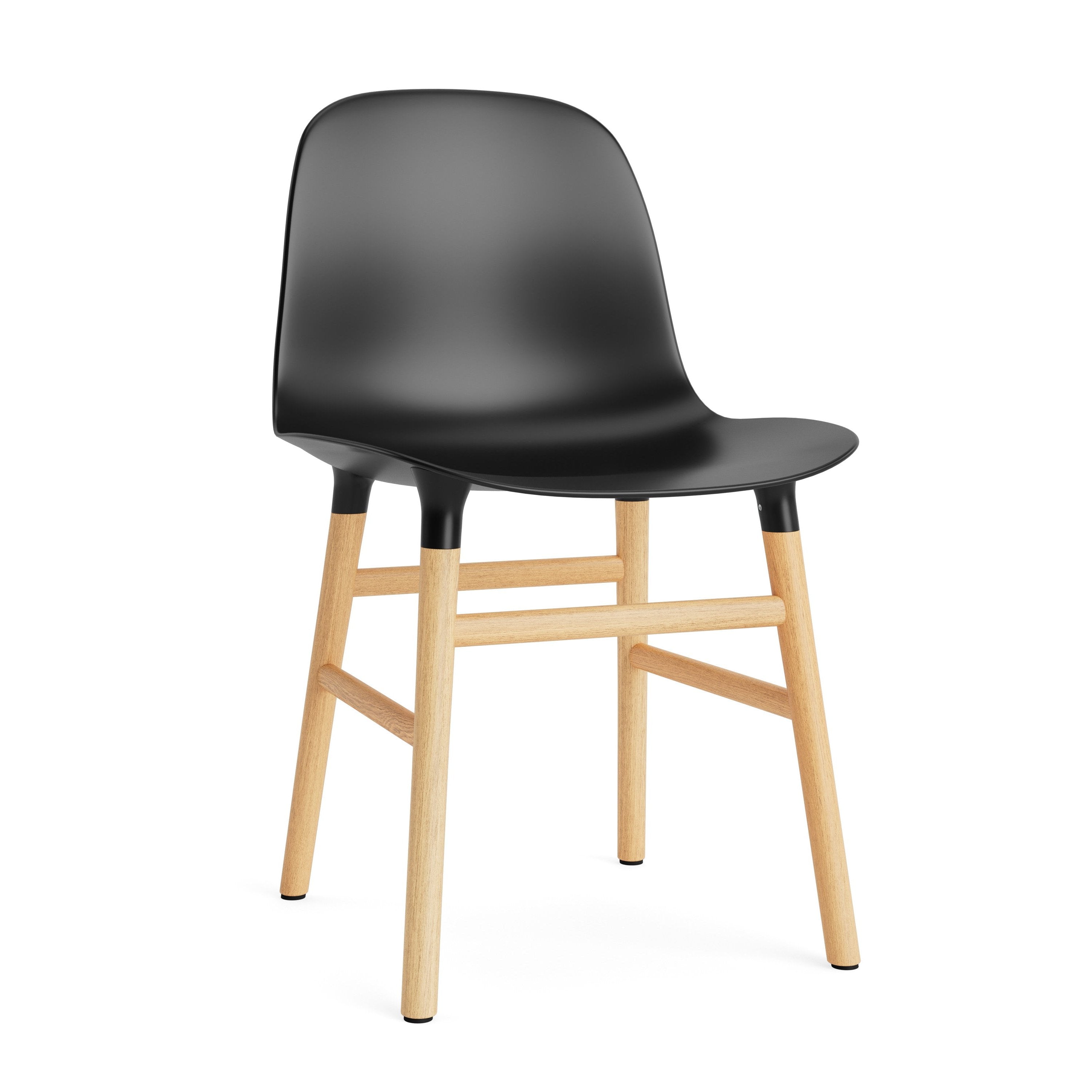 Krzesło FORM czarny z dębową podstawą – Normann Copenhagen