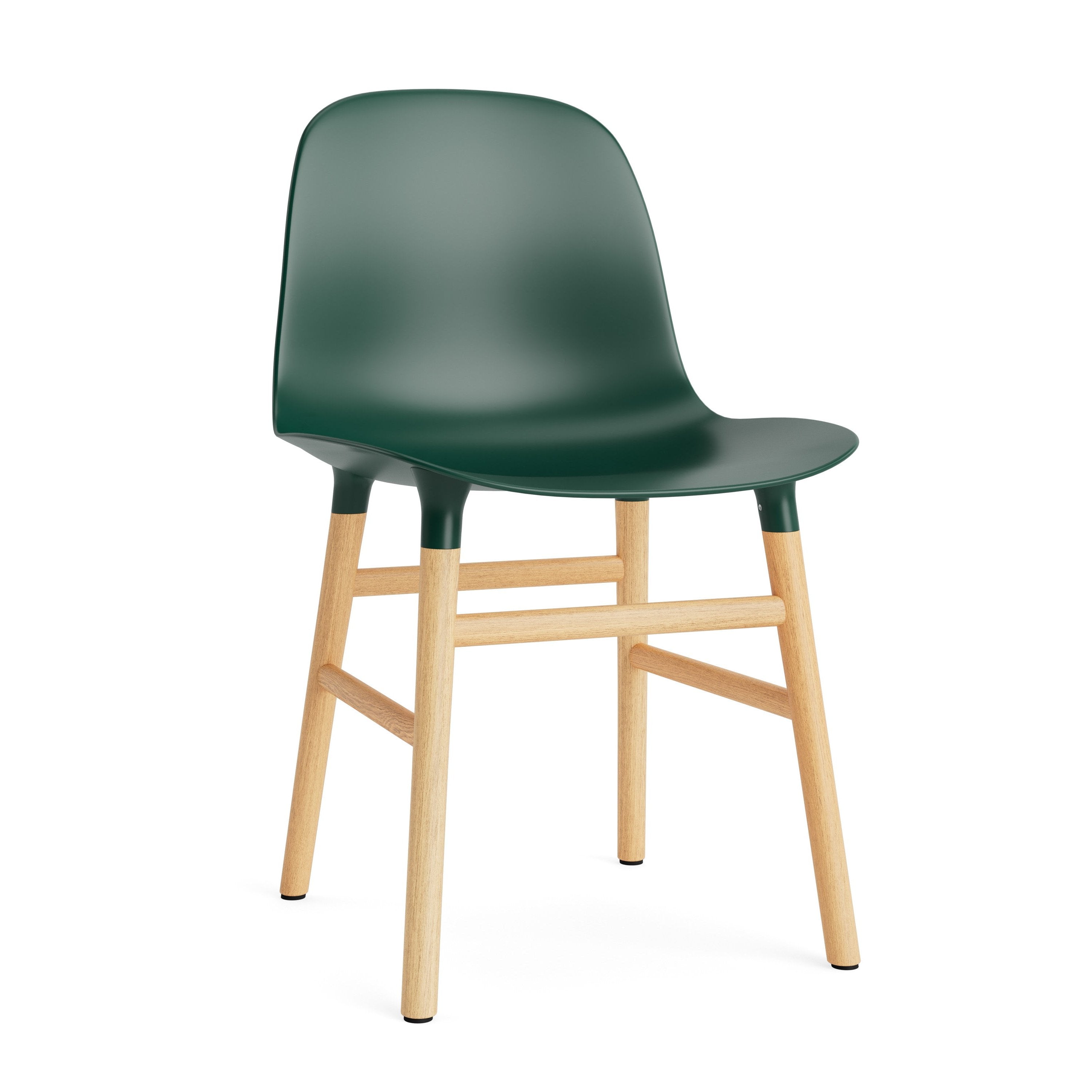 Krzesło FORM zielony z dębową podstawą – Normann Copenhagen