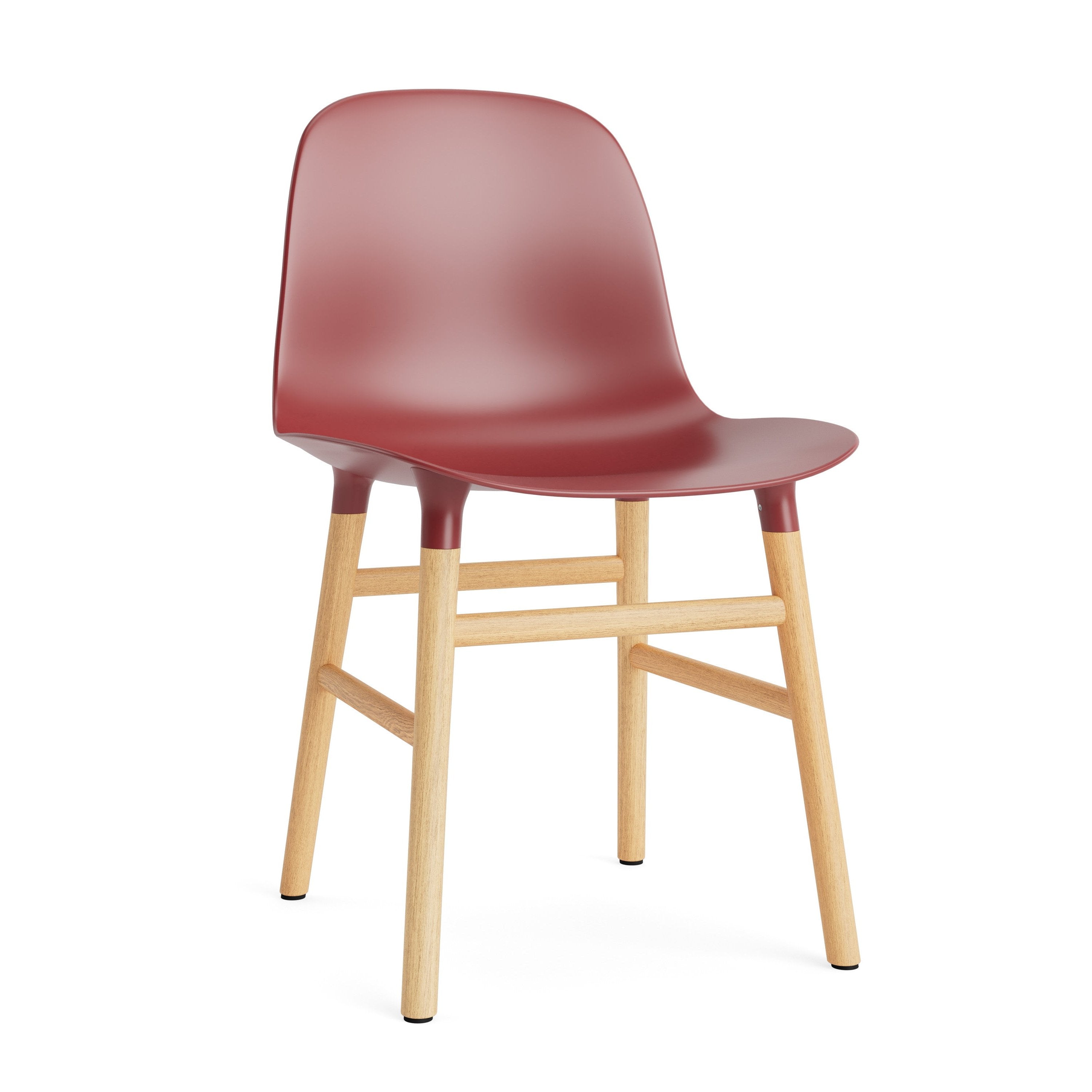 Krzesło FORM bordowy z dębową podstawą – Normann Copenhagen