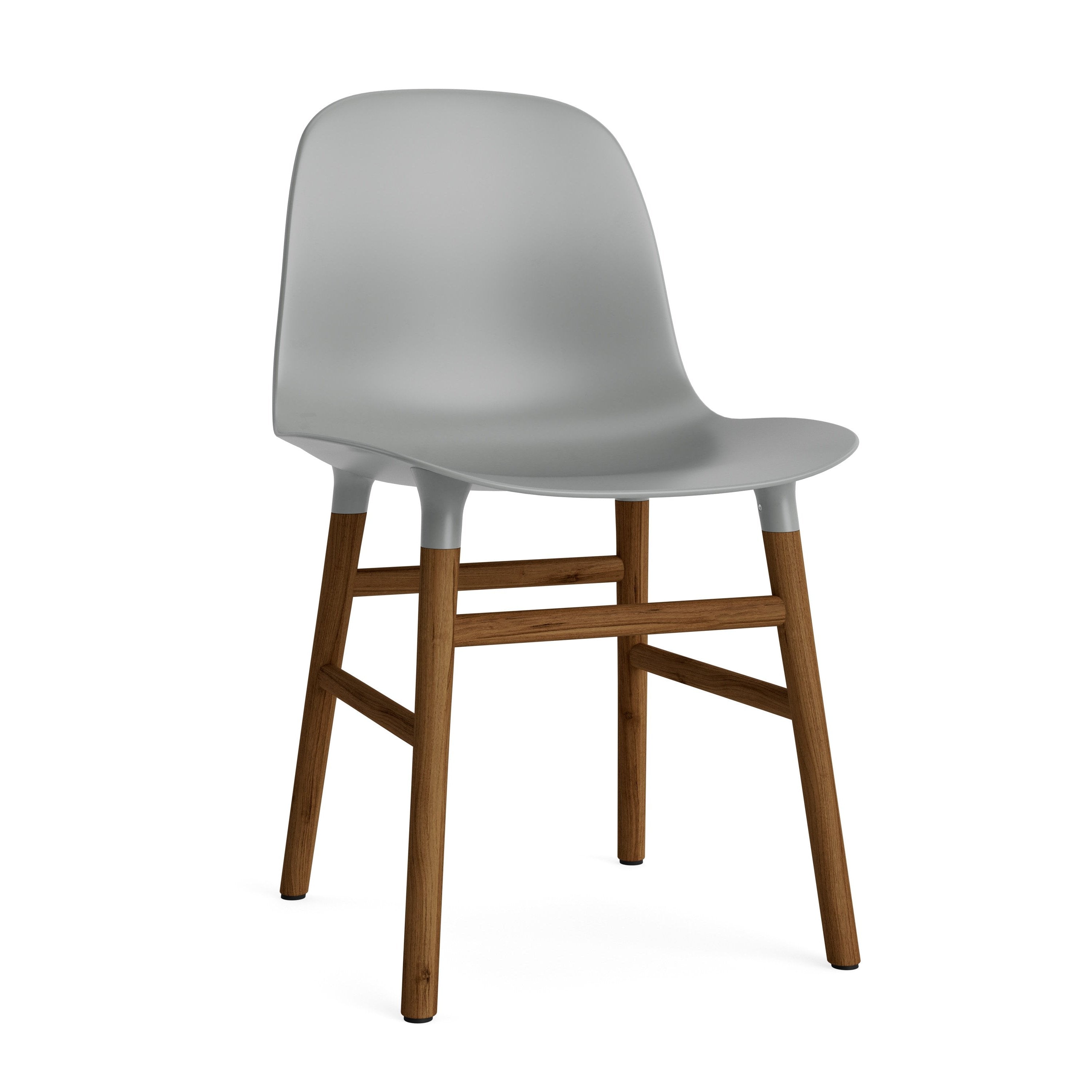 Krzesło FORM szary z orzechową podstawą – Normann Copenhagen