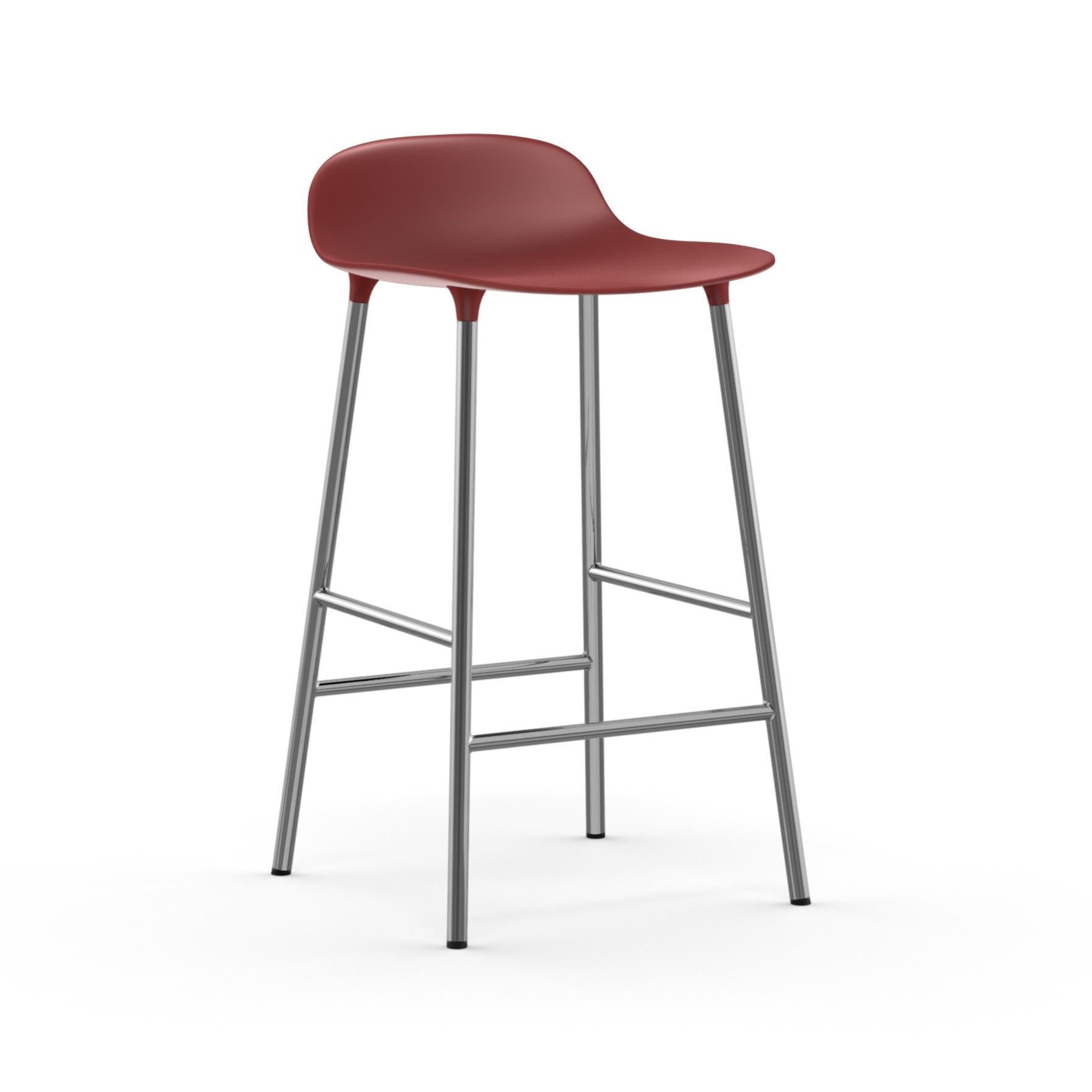 Hoker FORM bordowy z chromowaną podstawą – Normann Copenhagen
