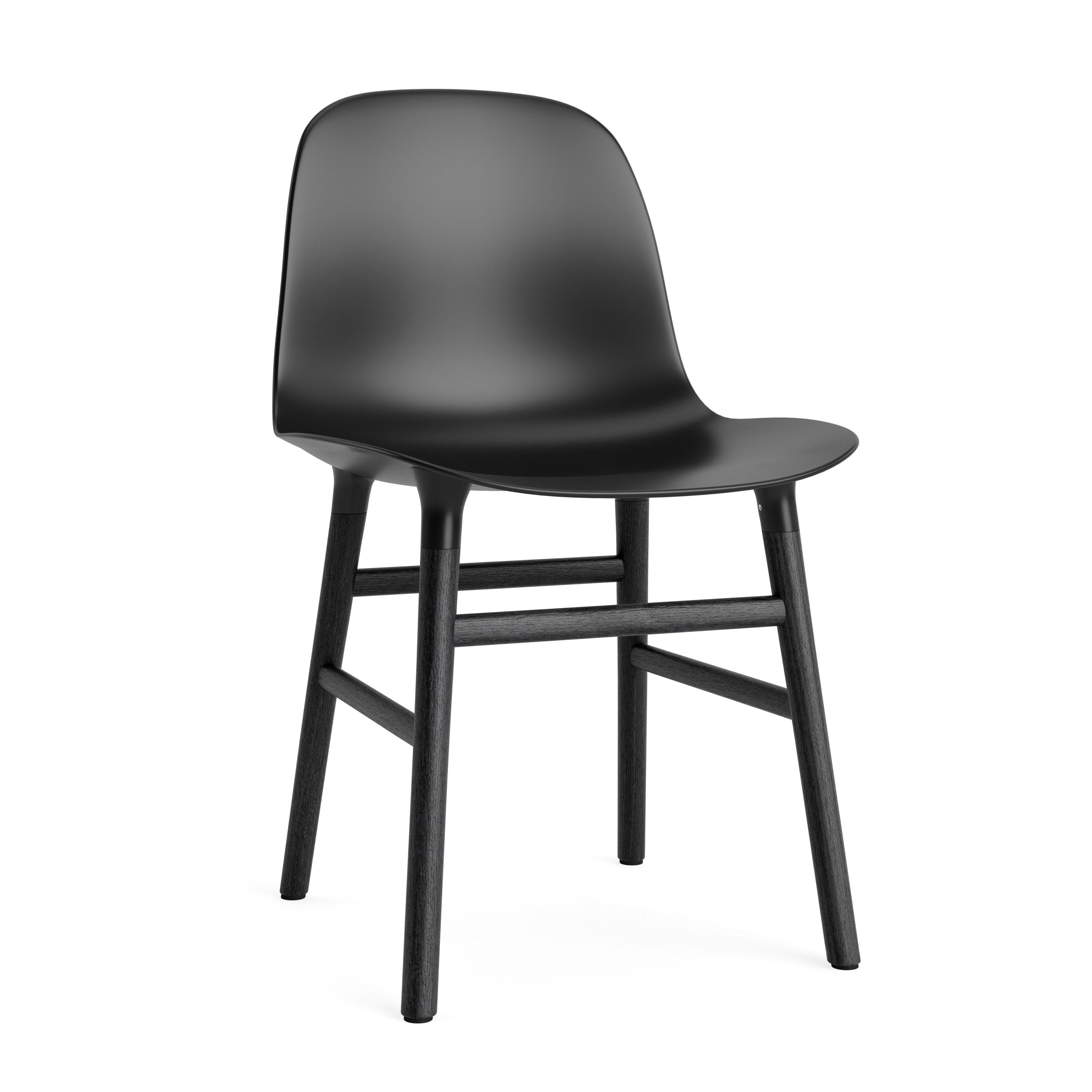 Krzesło FORM czarny z czarną dębową podstawą – Normann Copenhagen