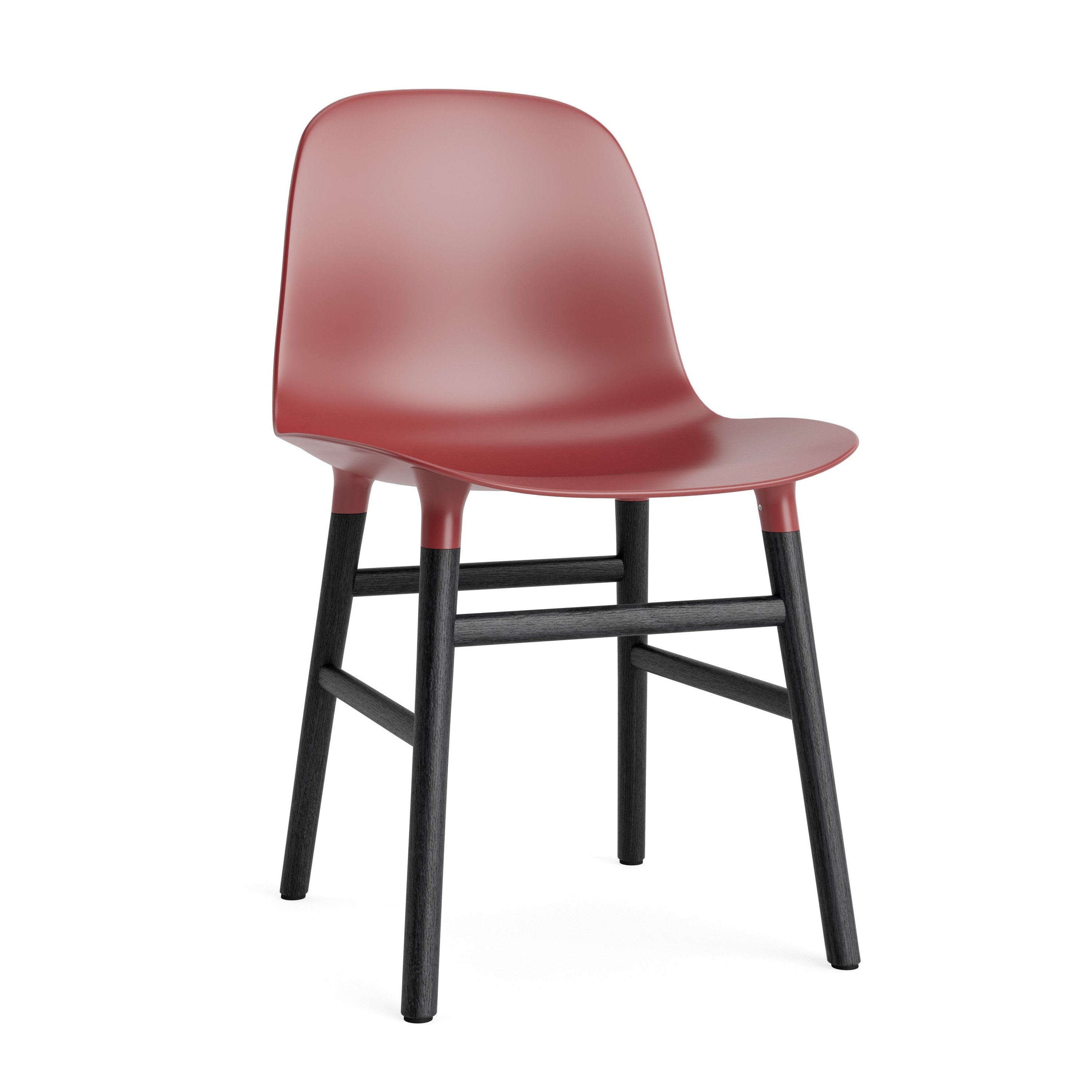 Krzesło FORM bordowy z czarną dębową podstawą – Normann Copenhagen