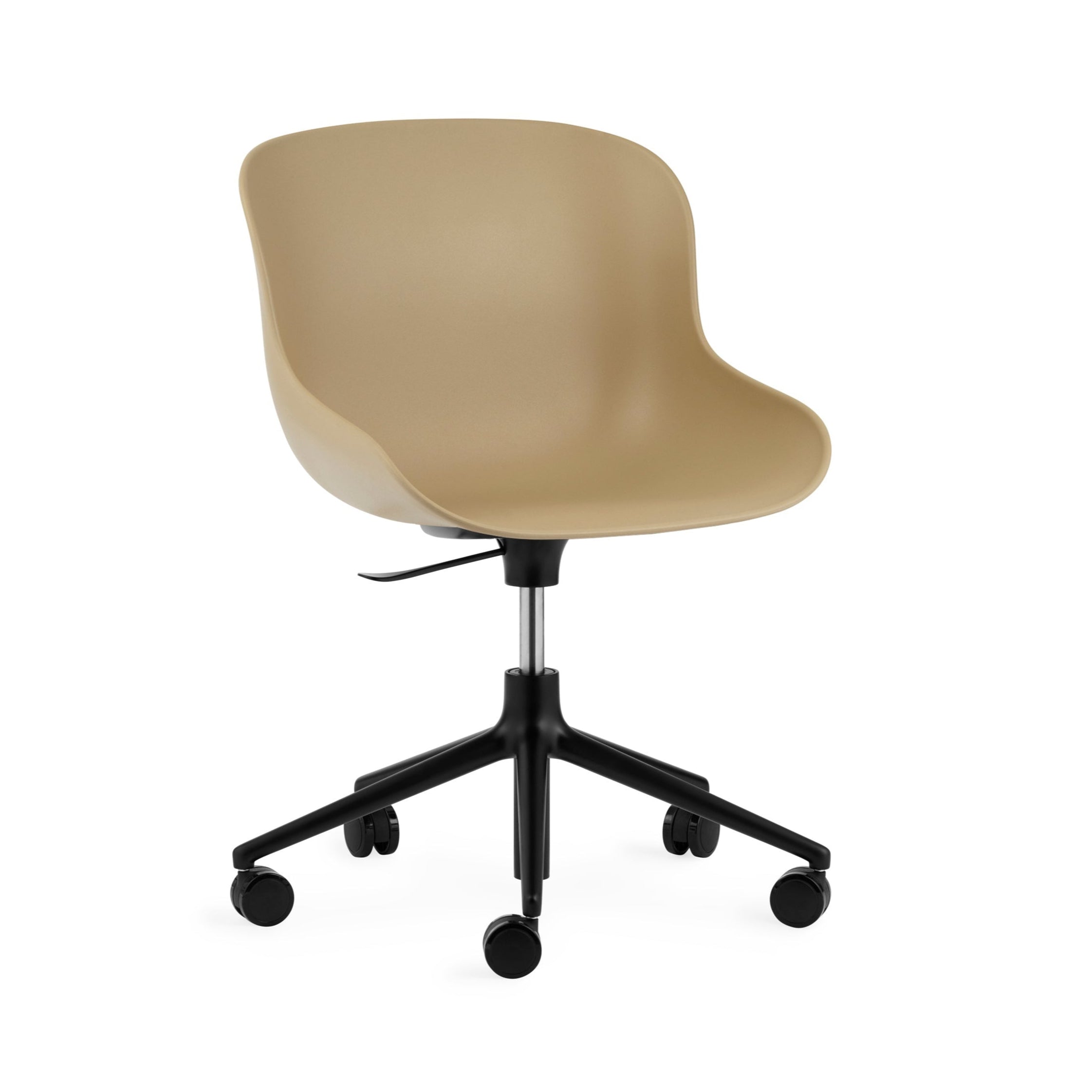 Krzesło biurowe HYG 5W piaskowy z czarną podstawą – Normann Copenhagen