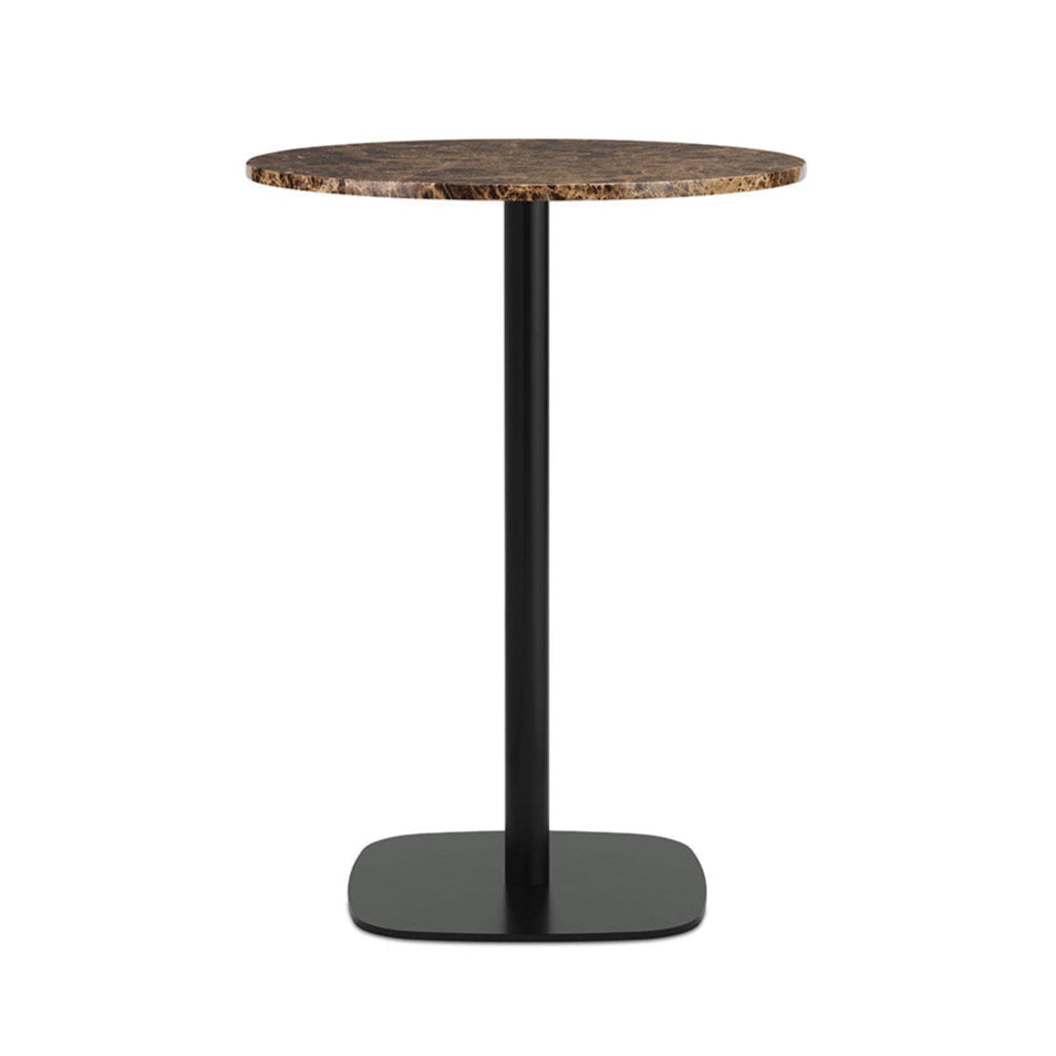 Café table Round forms Marble coffee top with a black base