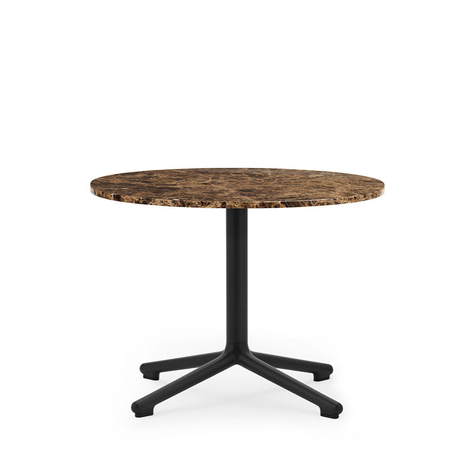 LUNAR salontafel met marmeren blad en zwarte basis