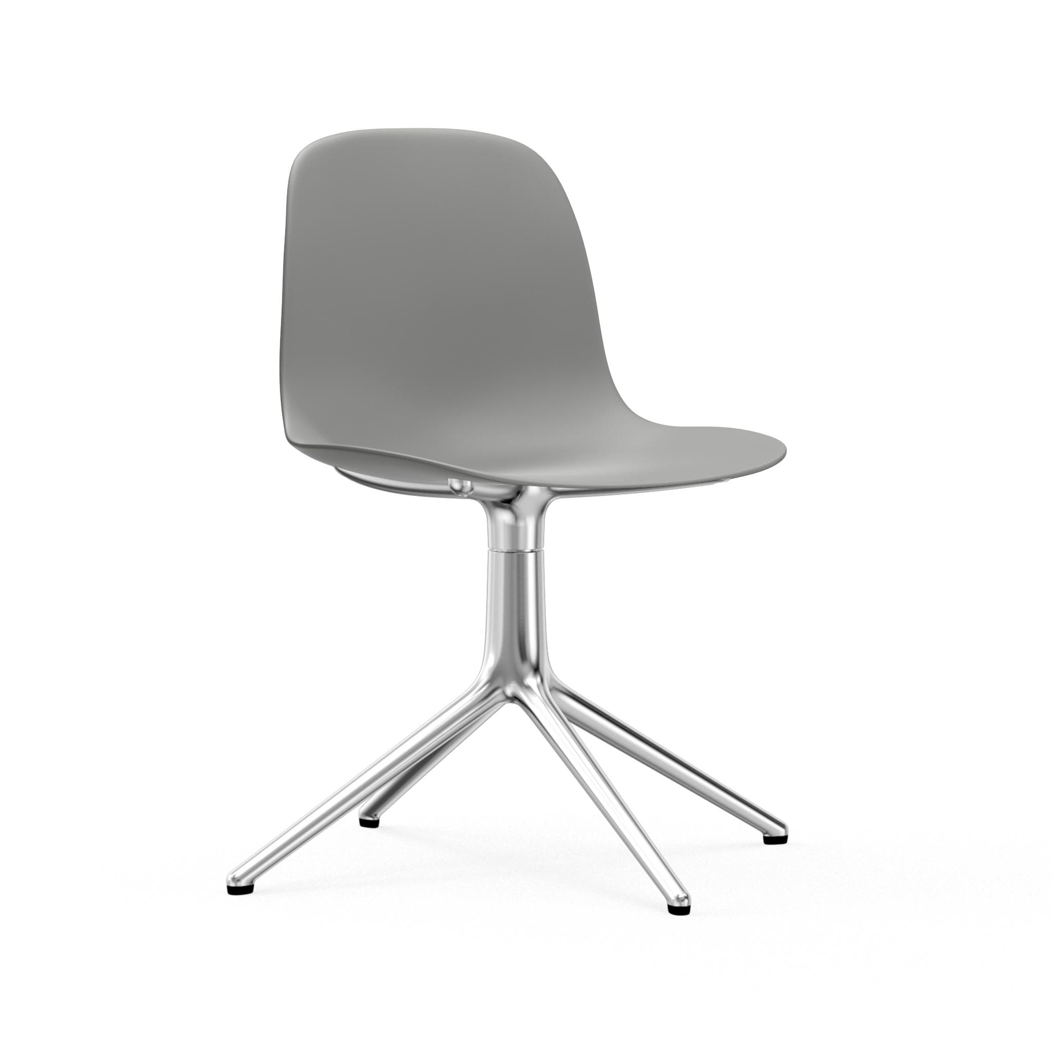 Krzesło biurowe FORM 4L szary z aluminiową podstawą – Normann Copenhagen