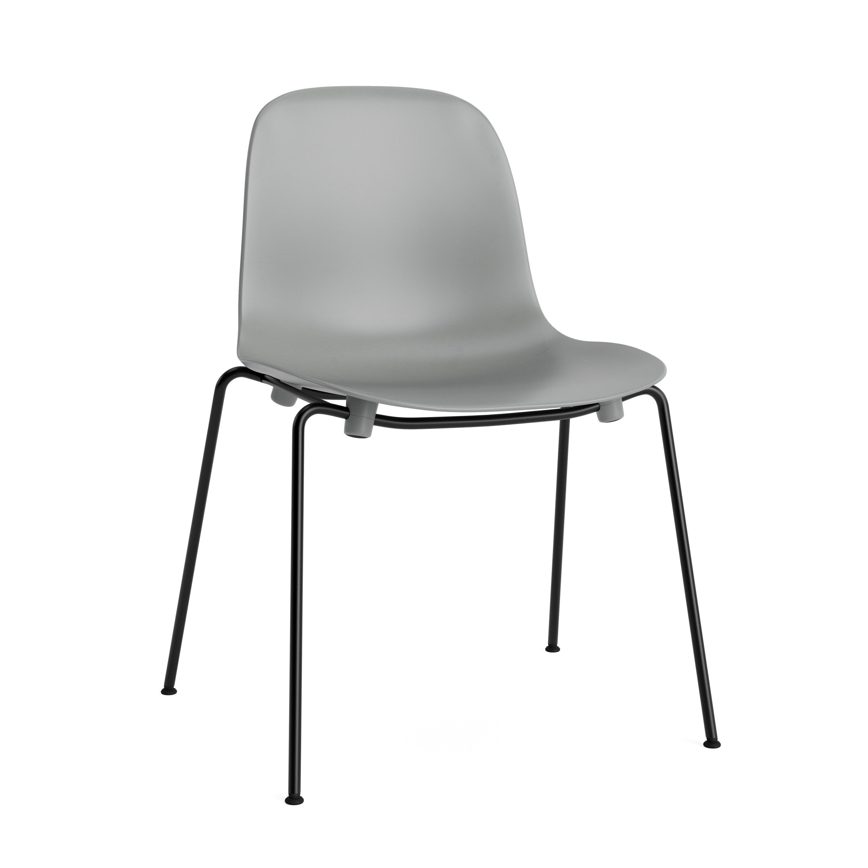 Krzesło FORM STACKING szary z czarną podstawą – Normann Copenhagen