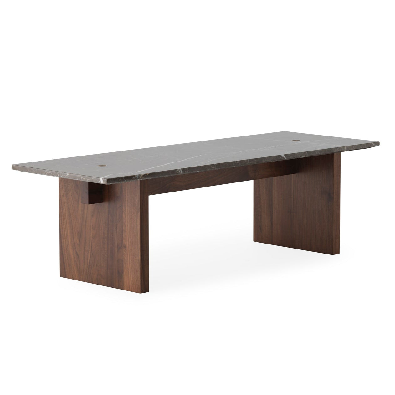 Solid dark brown coffee table