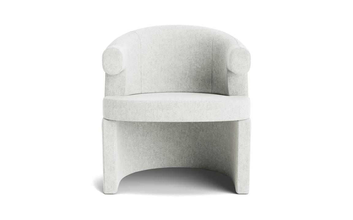 Upholstered burr armchair