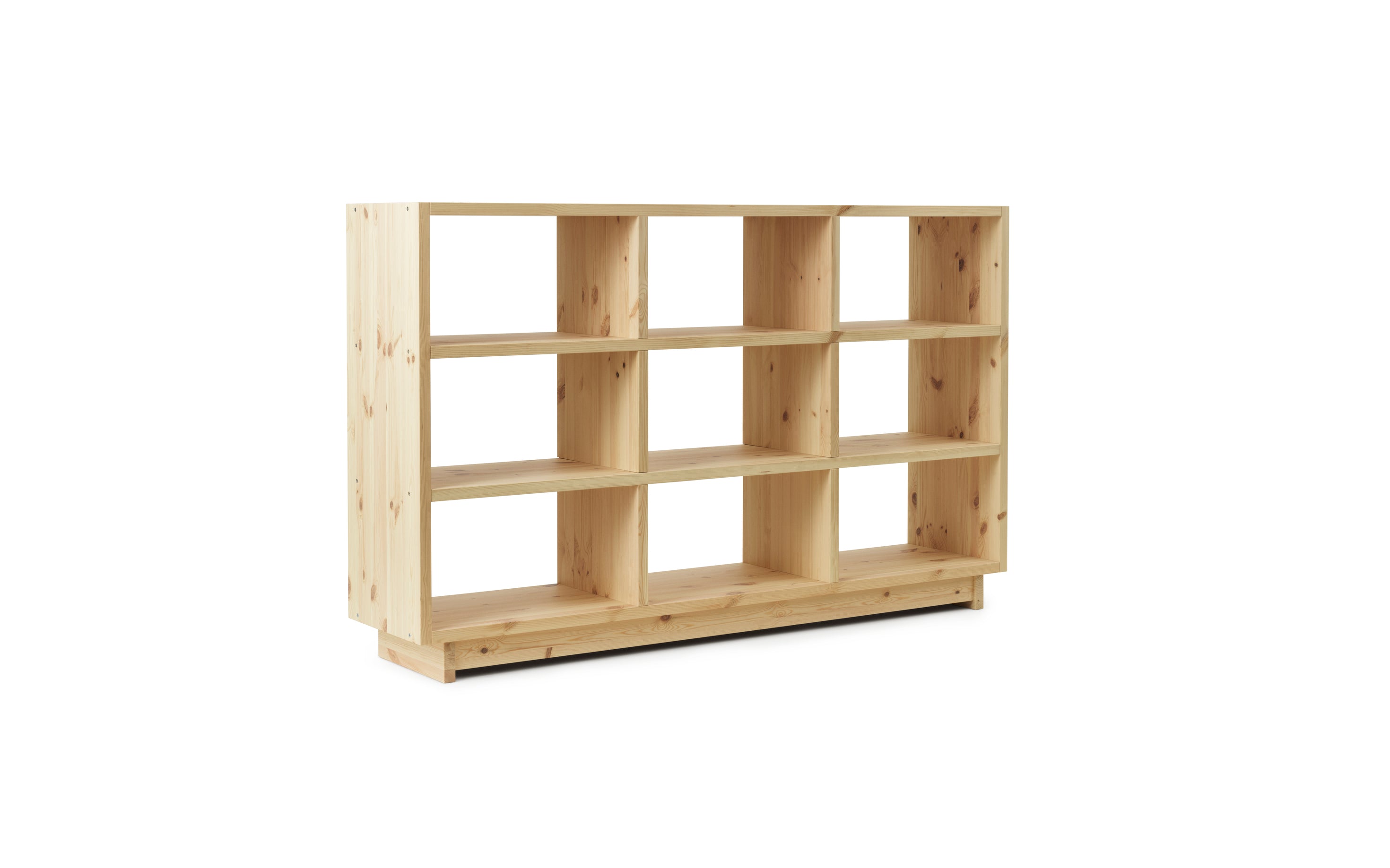 Plank pine wood bookcase