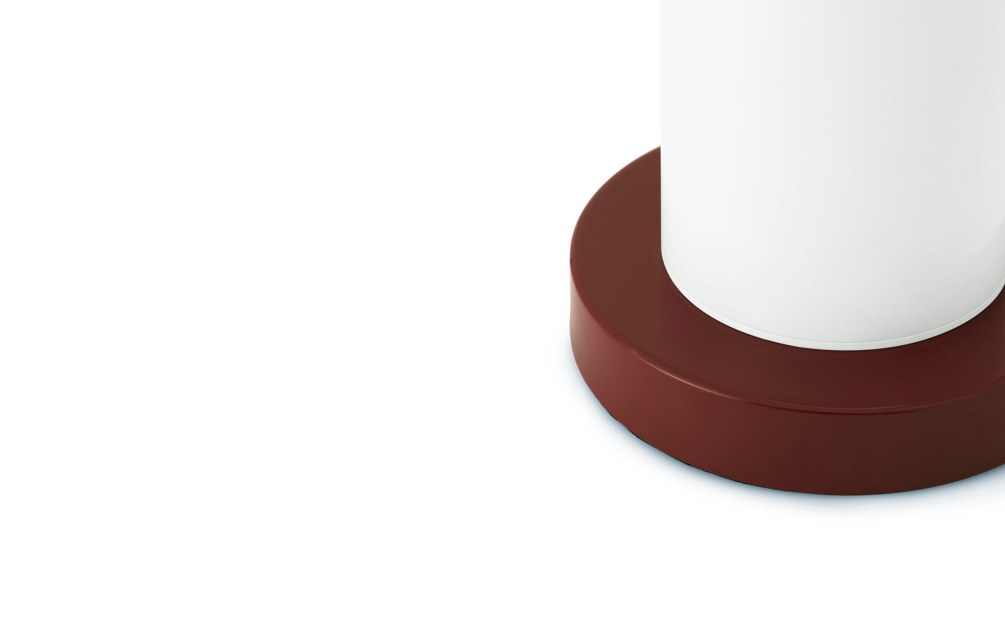 CELLU Tischleuchte weiß mit braunem Fuß