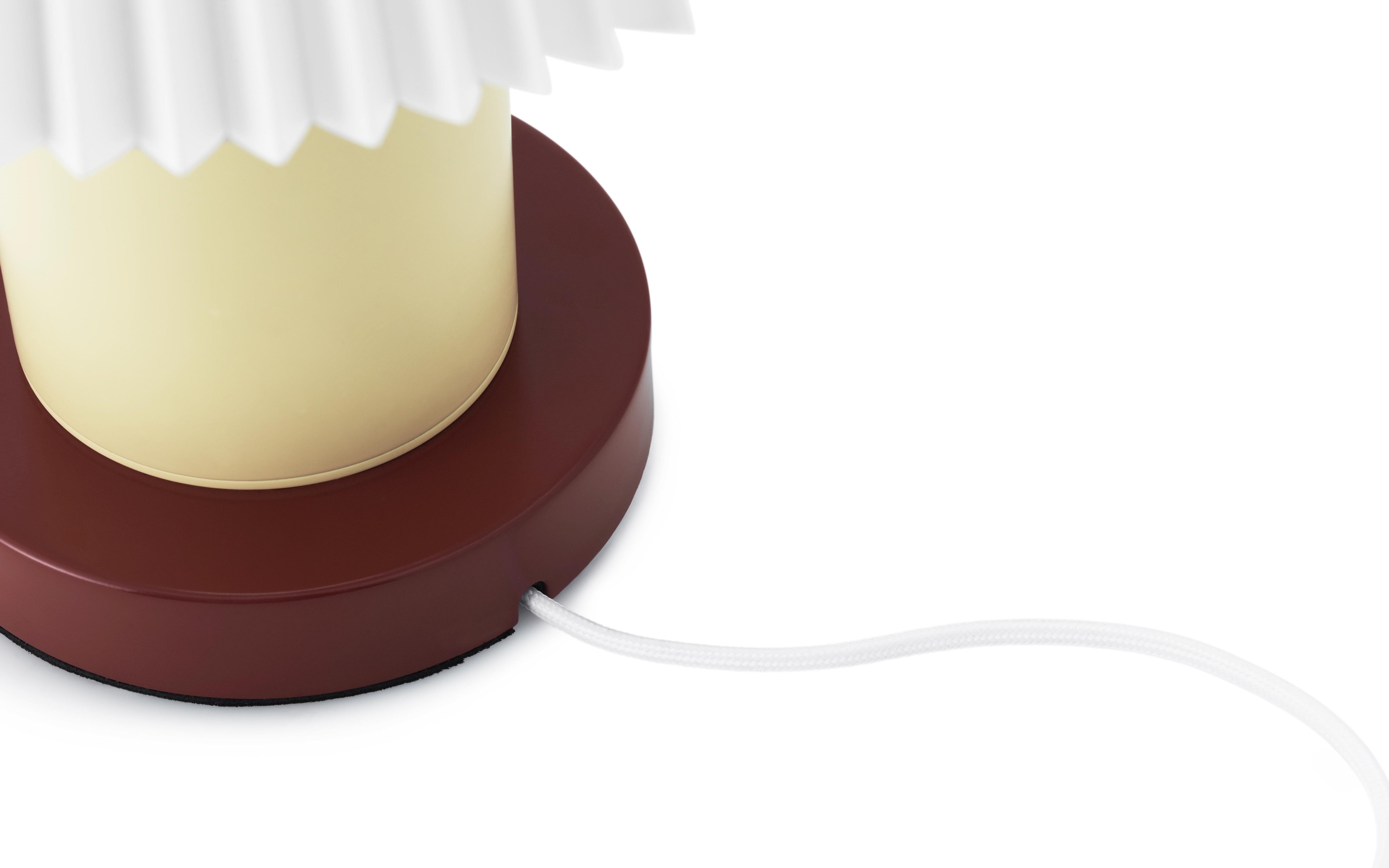 Tafellamp CELLU crème met bruine voet