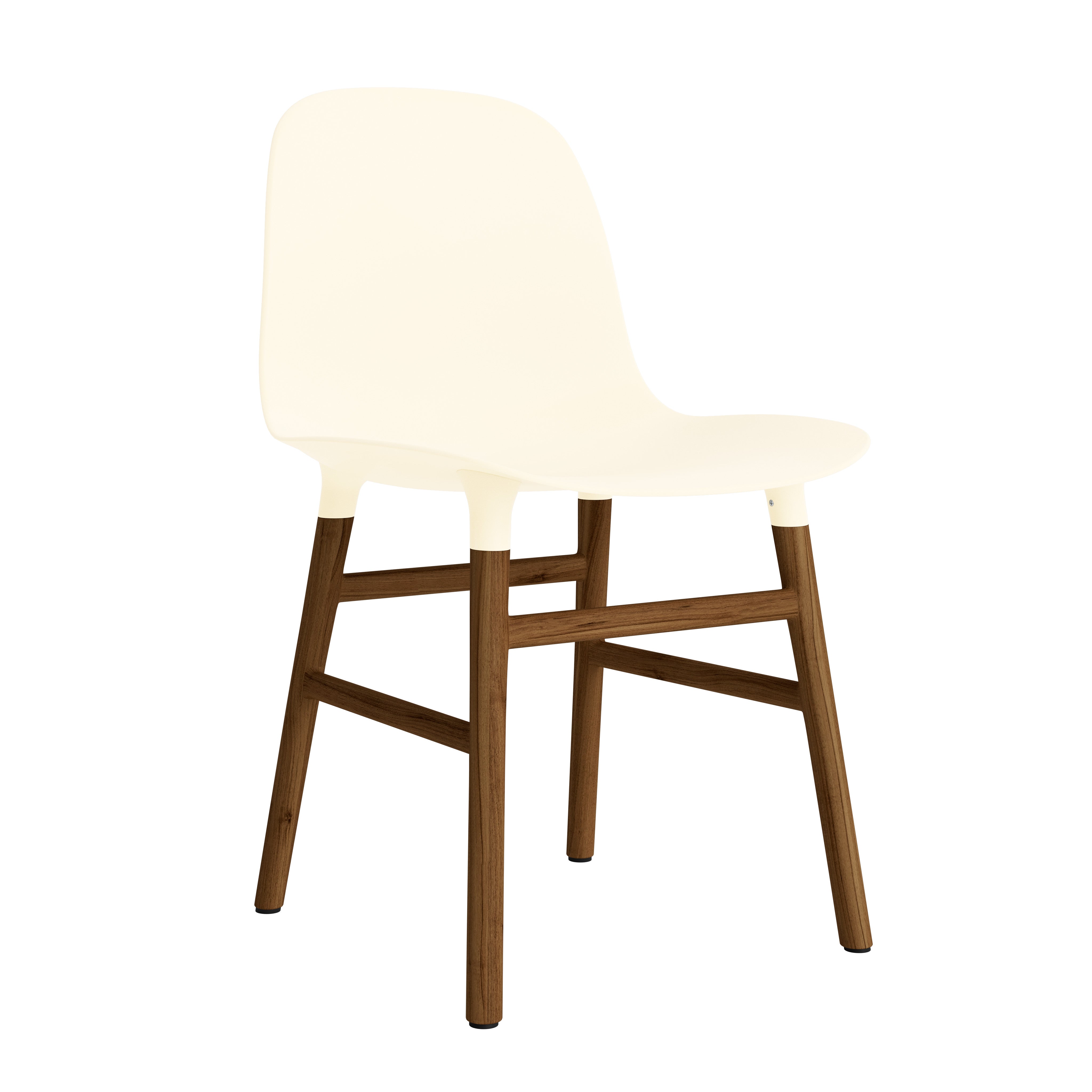 Krzesło FORM kremowy z orzechową podstawą – Normann Copenhagen