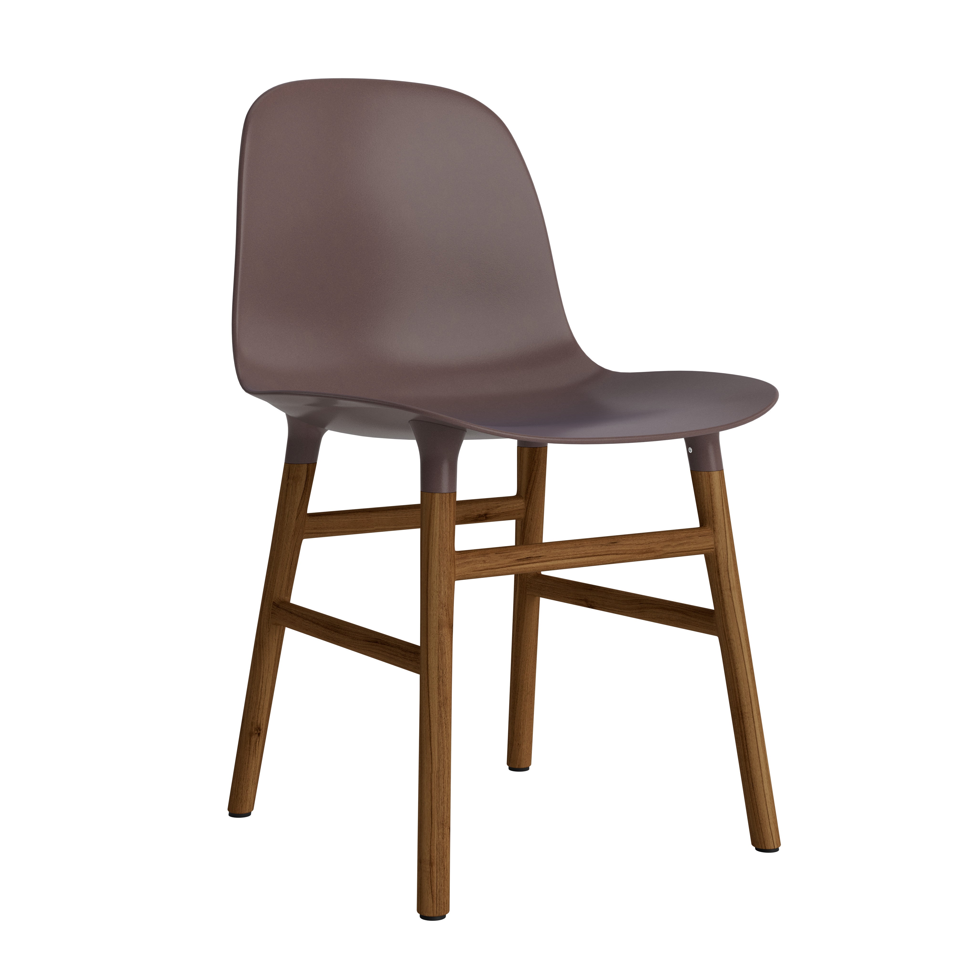 Krzesło FORM brązowy z orzechową podstawą – Normann Copenhagen