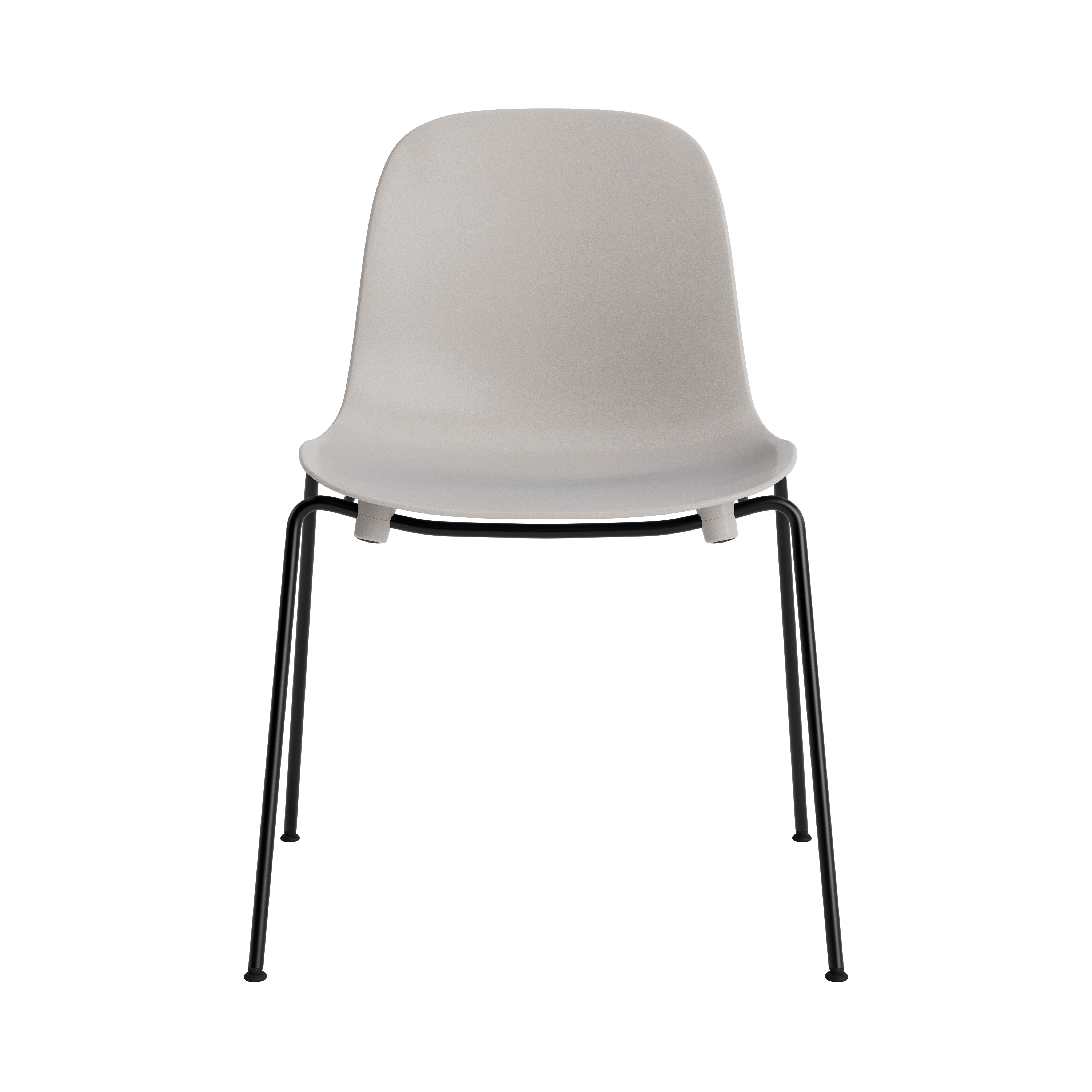 Krzesło FORM STACKING ciepły szary z czarną podstawą – Normann Copenhagen