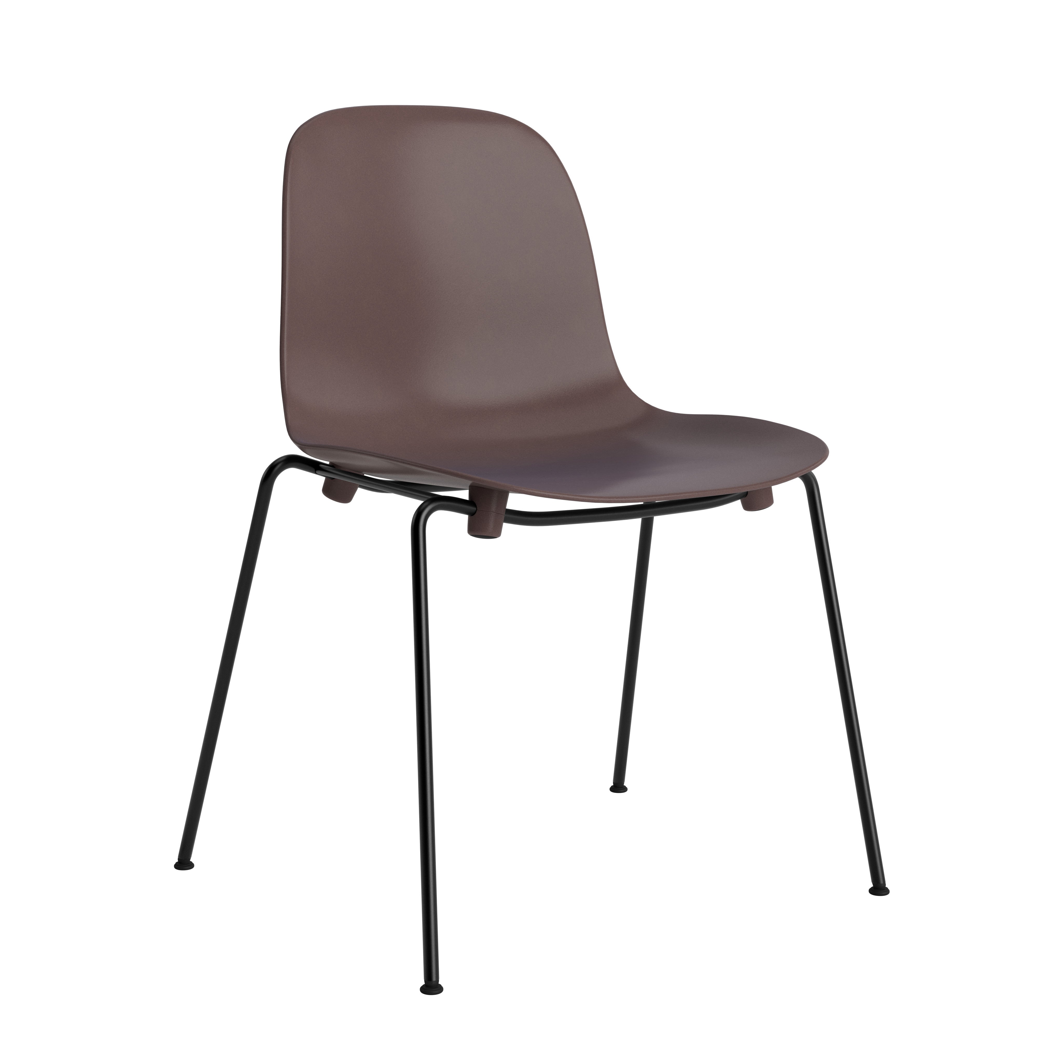 Krzesło FORM STACKING brązowy z czarną podstawą – Normann Copenhagen