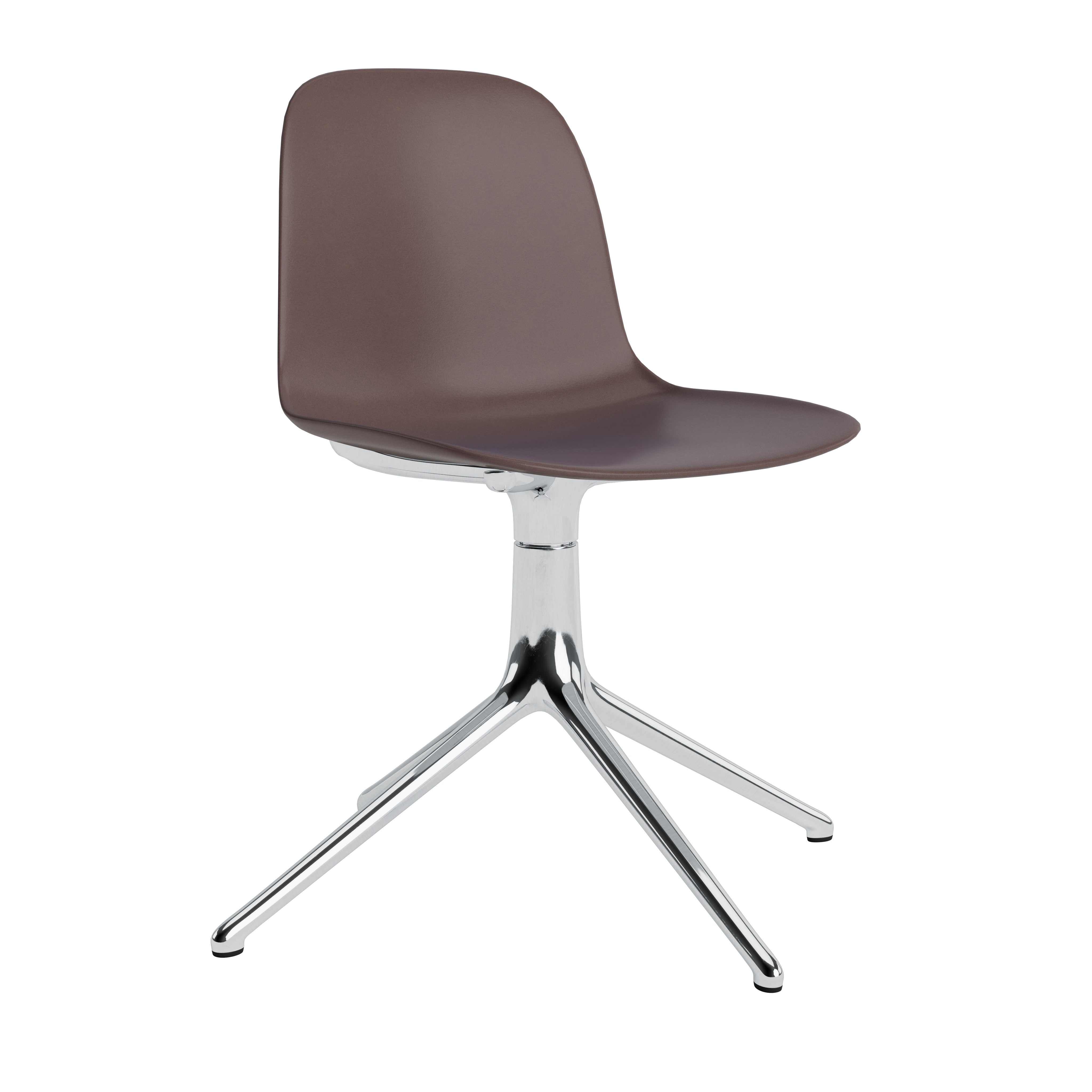Krzesło biurowe FORM 4L brązowy z aluminiową podstawą – Normann Copenhagen