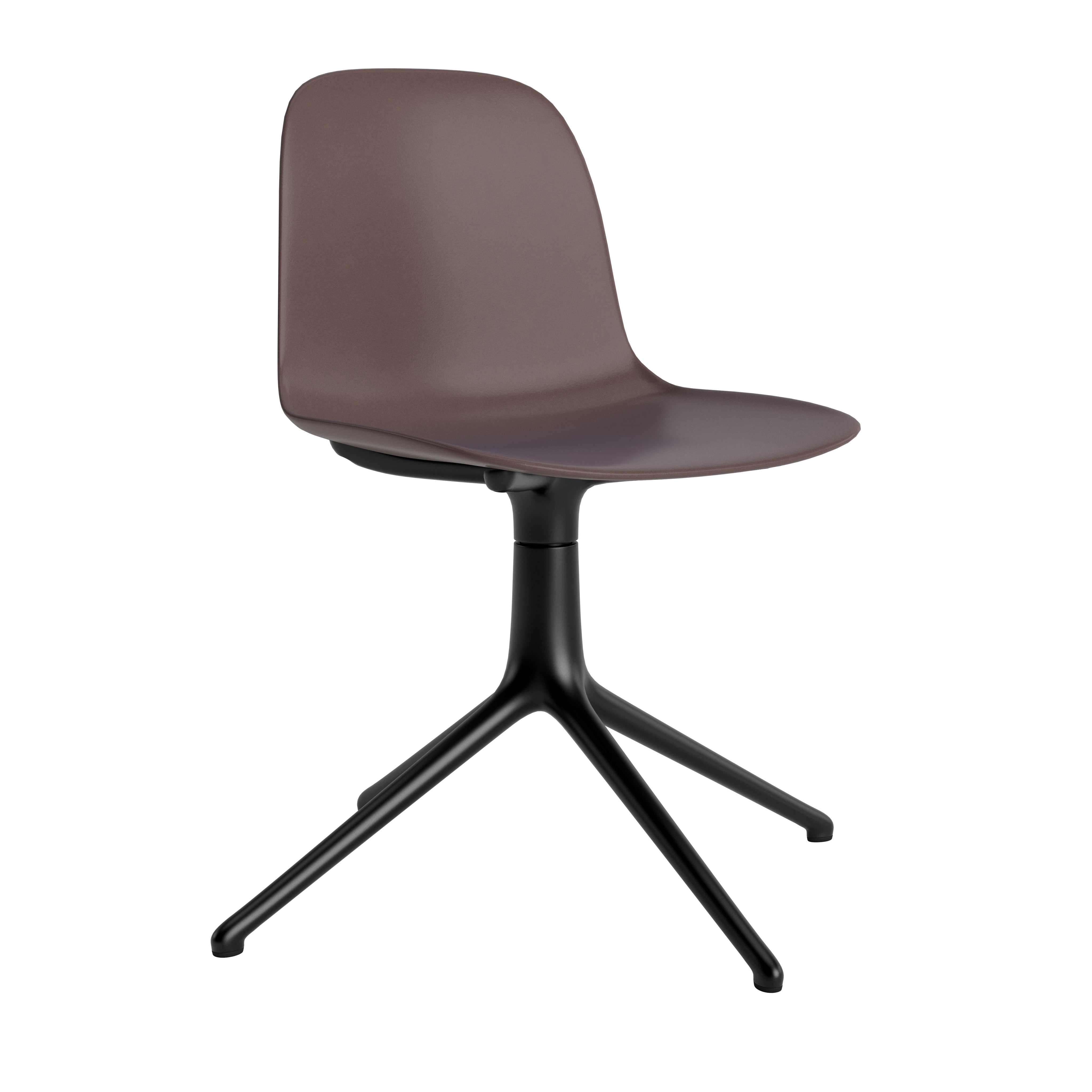 4l brown office chair with a black base