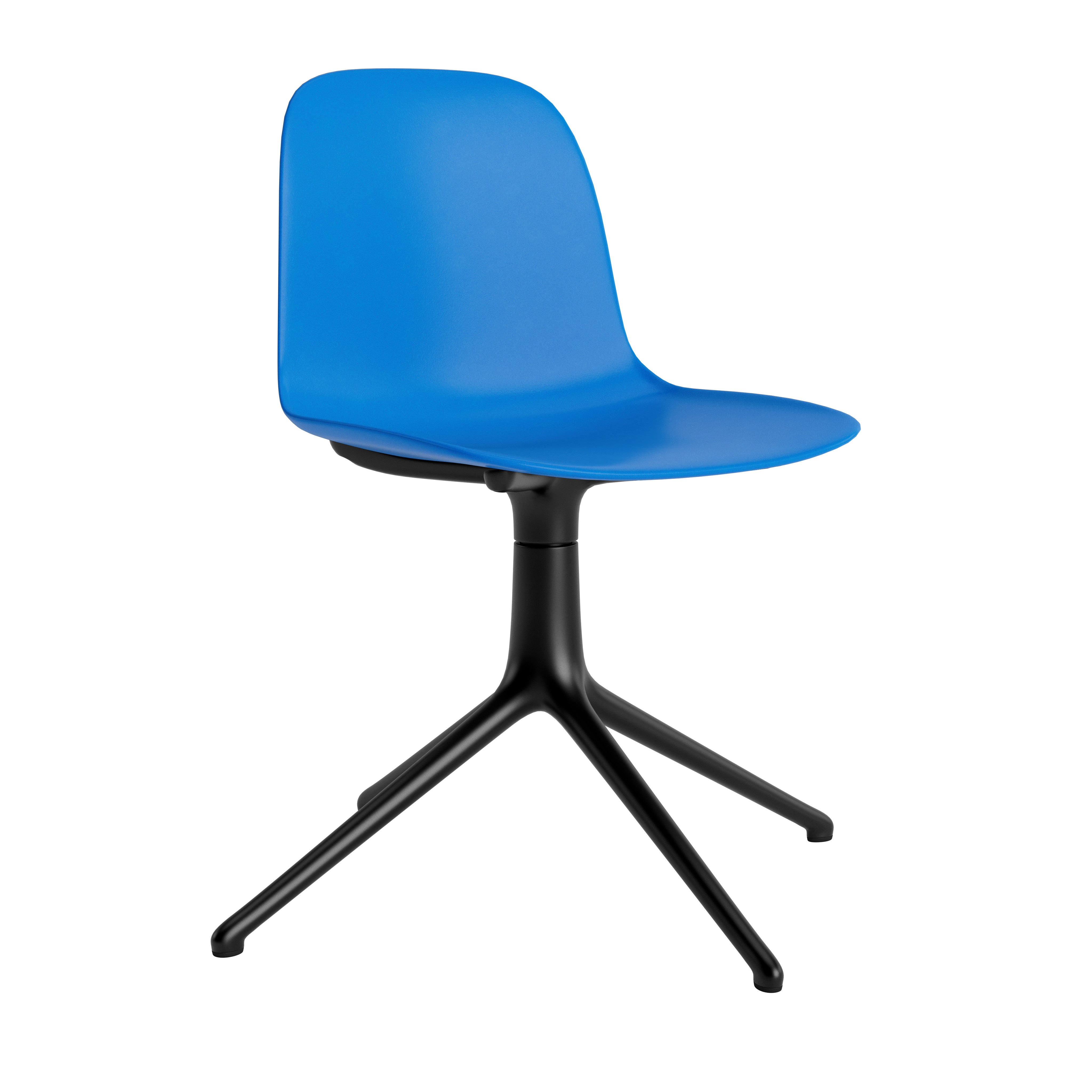 4L Blue Form Office Chair mit einer schwarzen Basis
