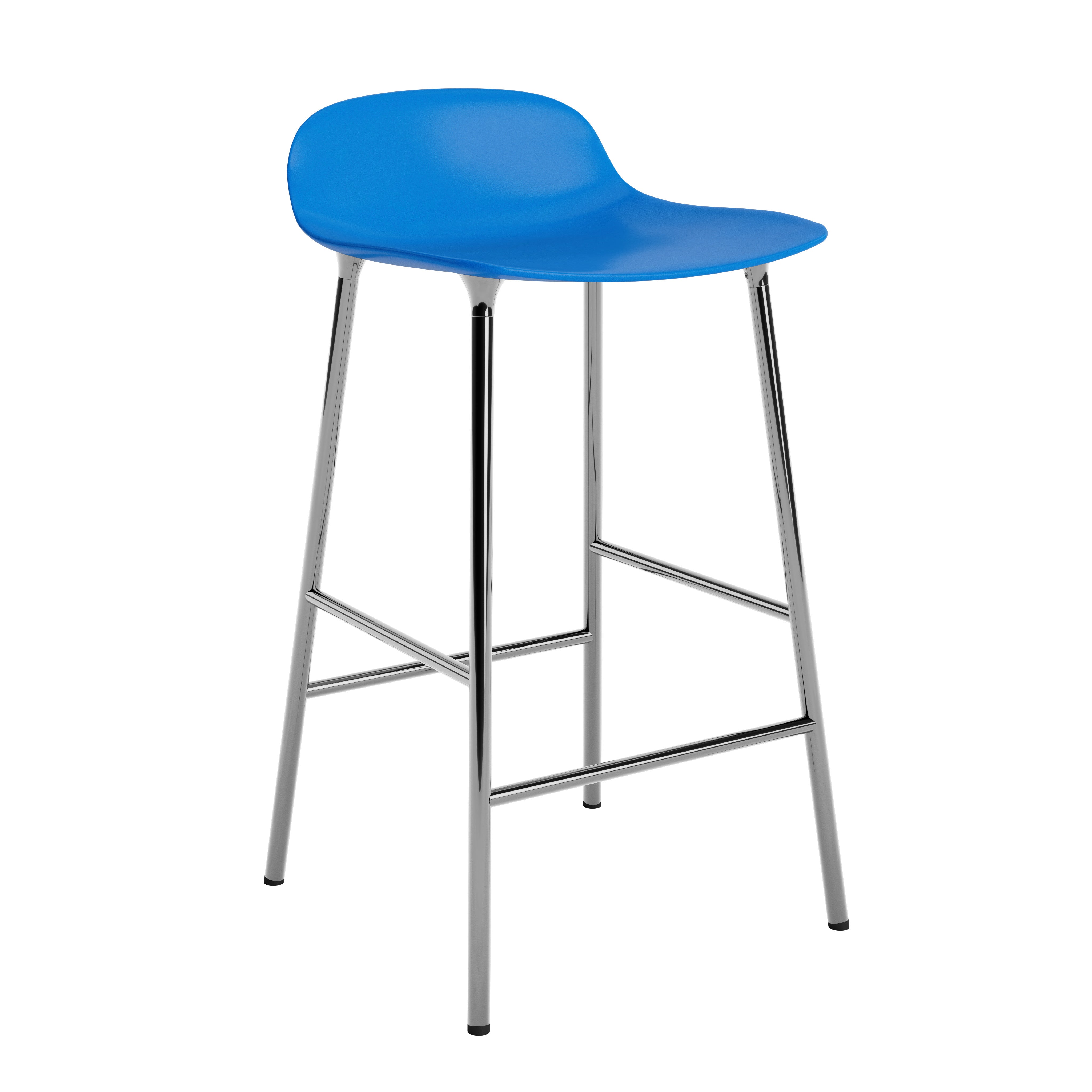 Hoker FORM niebieski z chromowaną podstawą – Normann Copenhagen