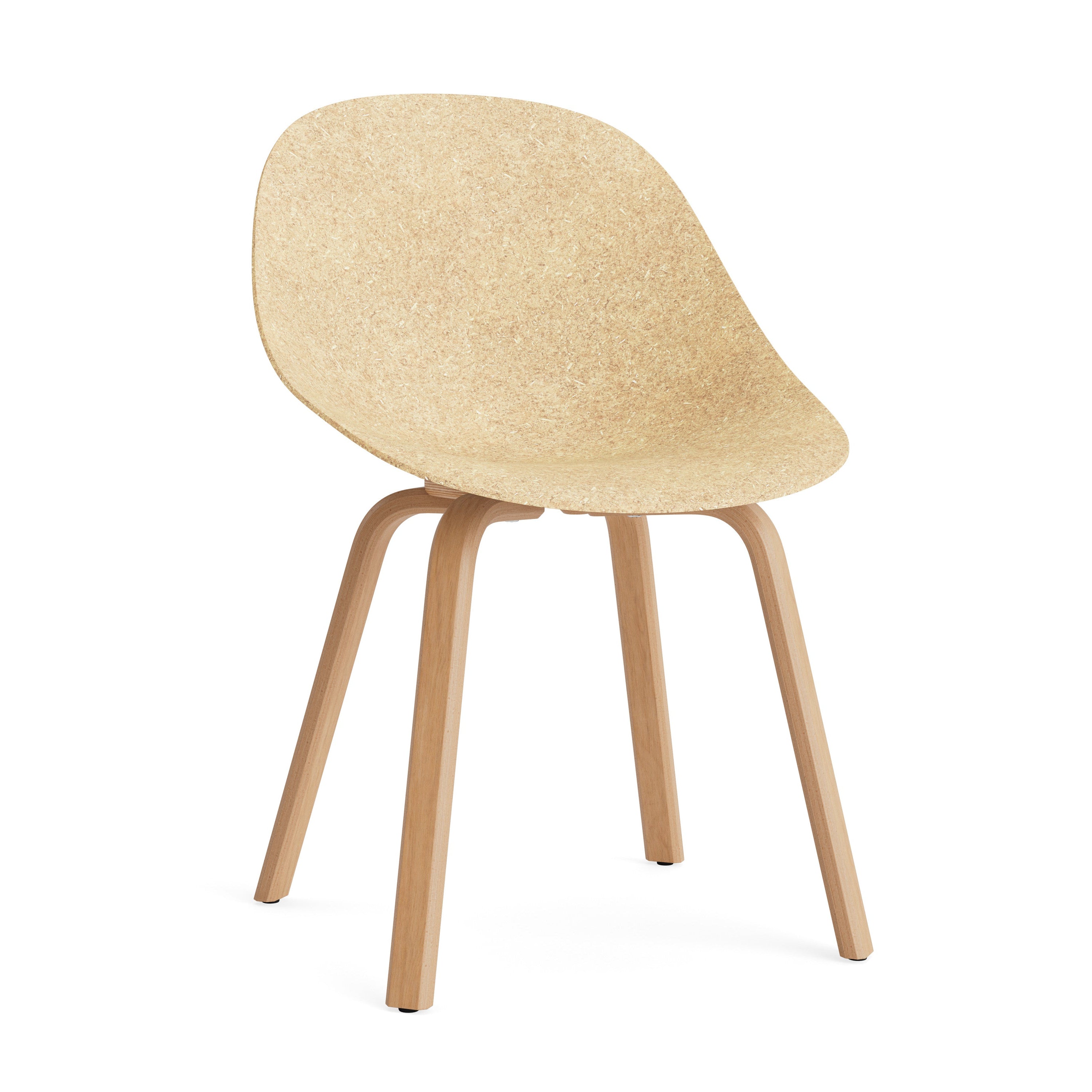 Krzesło MAT beżowy z bukową podstawą – Normann Copenhagen