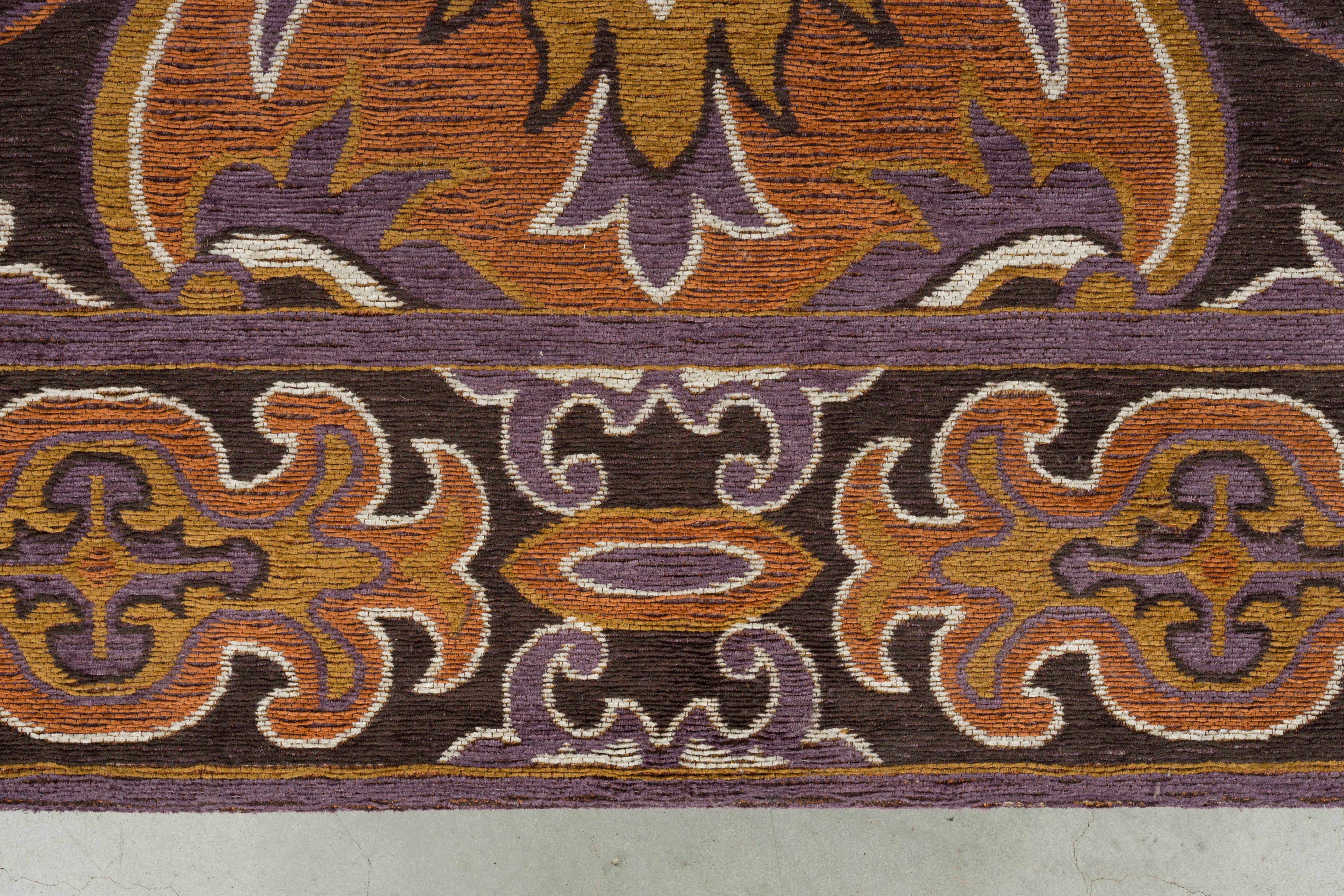 Vloerkleed BASHMIRA oranje met bruin