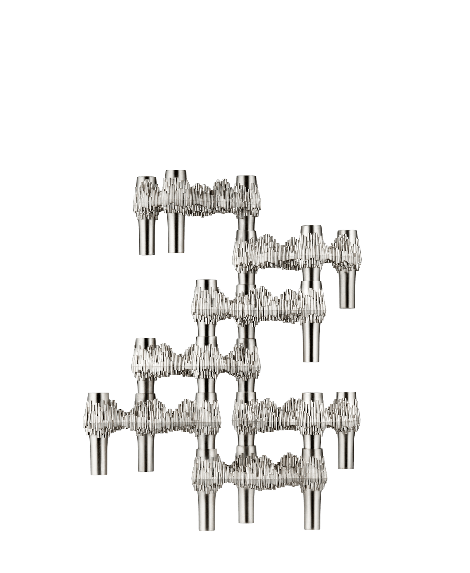 Set von Kerzenhaltern QUIST gebürstetes Chrom