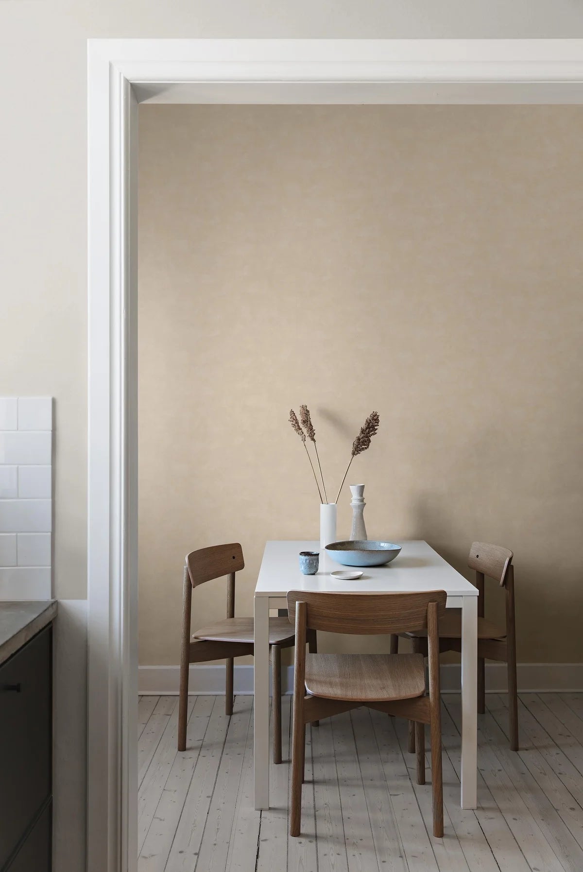 Canvas-like Wallpaper SHADES - AMBER warm beige