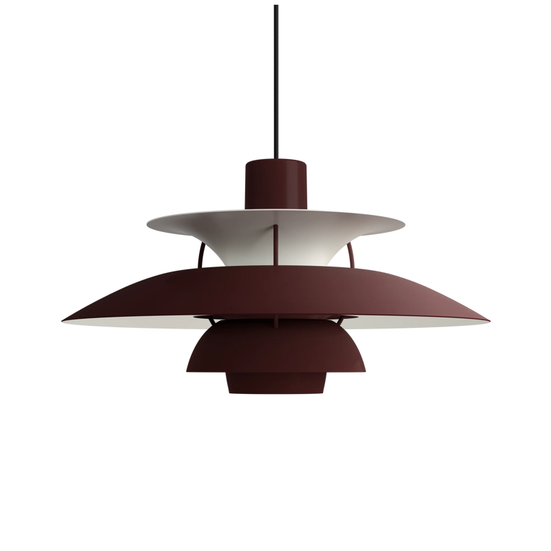 Hanglamp PH 5 monochromatisch bordeauxrood