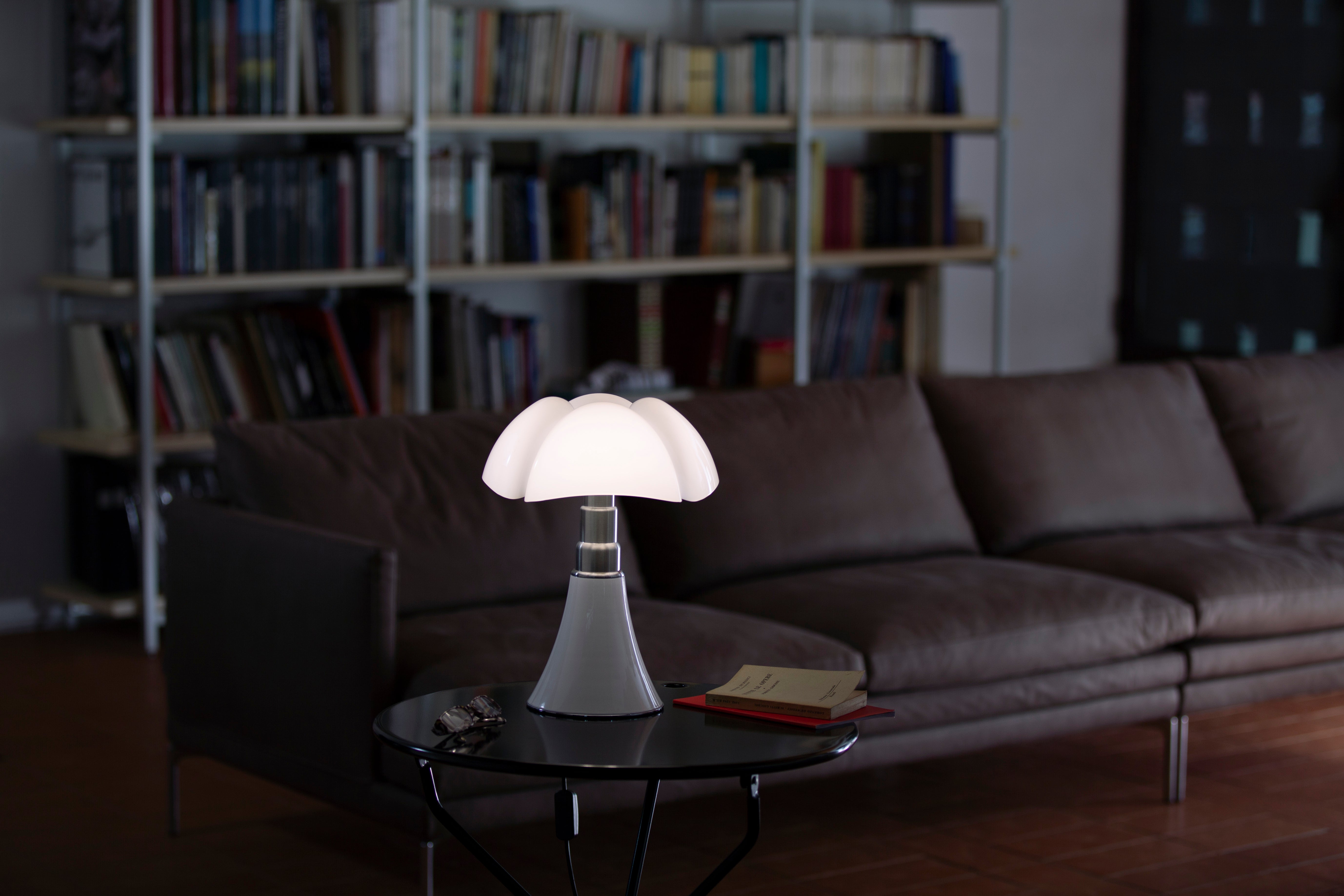 MINIPIPISTRELLO Table Lamp with Opal Shade and White Base