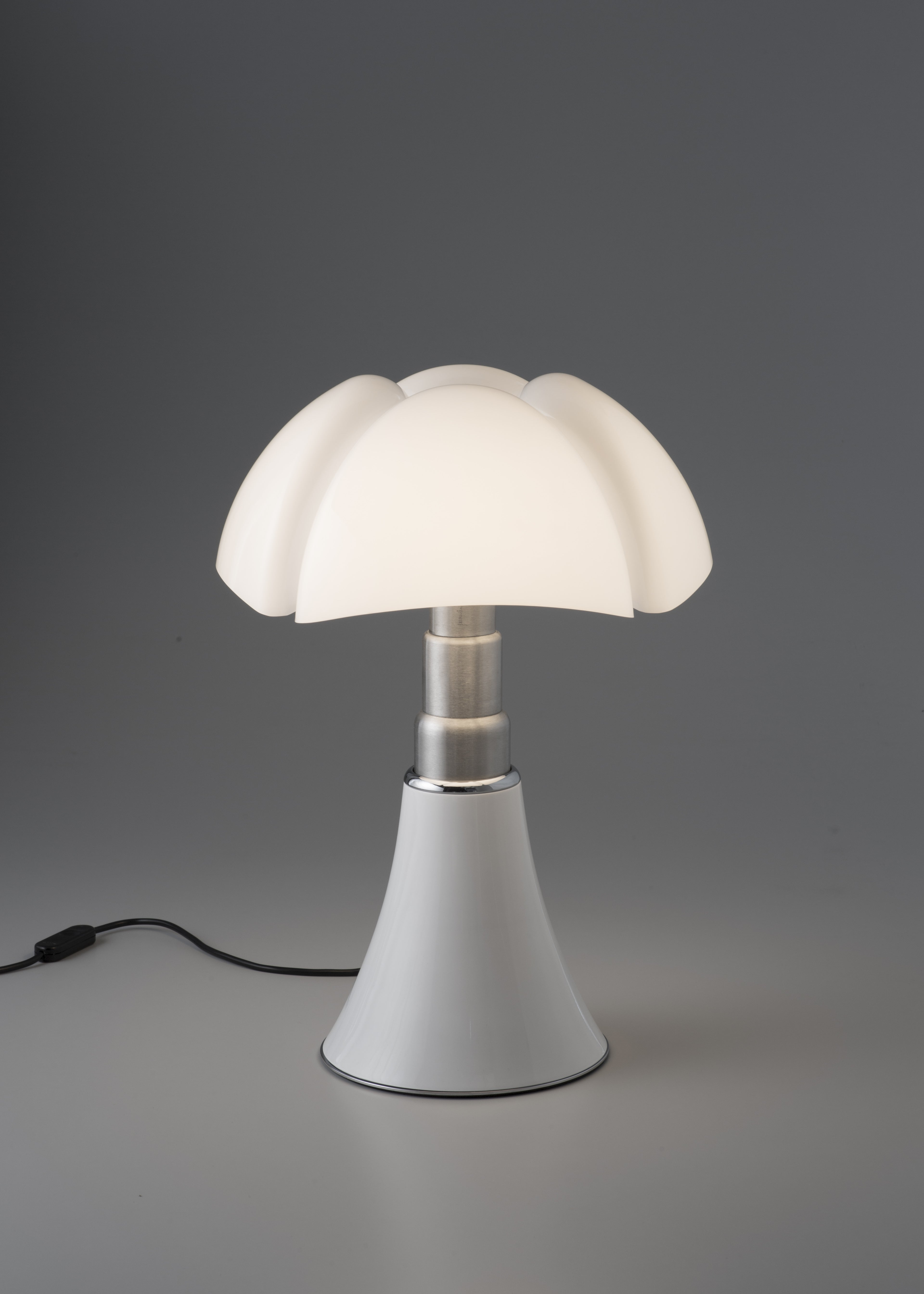 Pipistrello Medium Table Lamp with Opal Shade and White Base