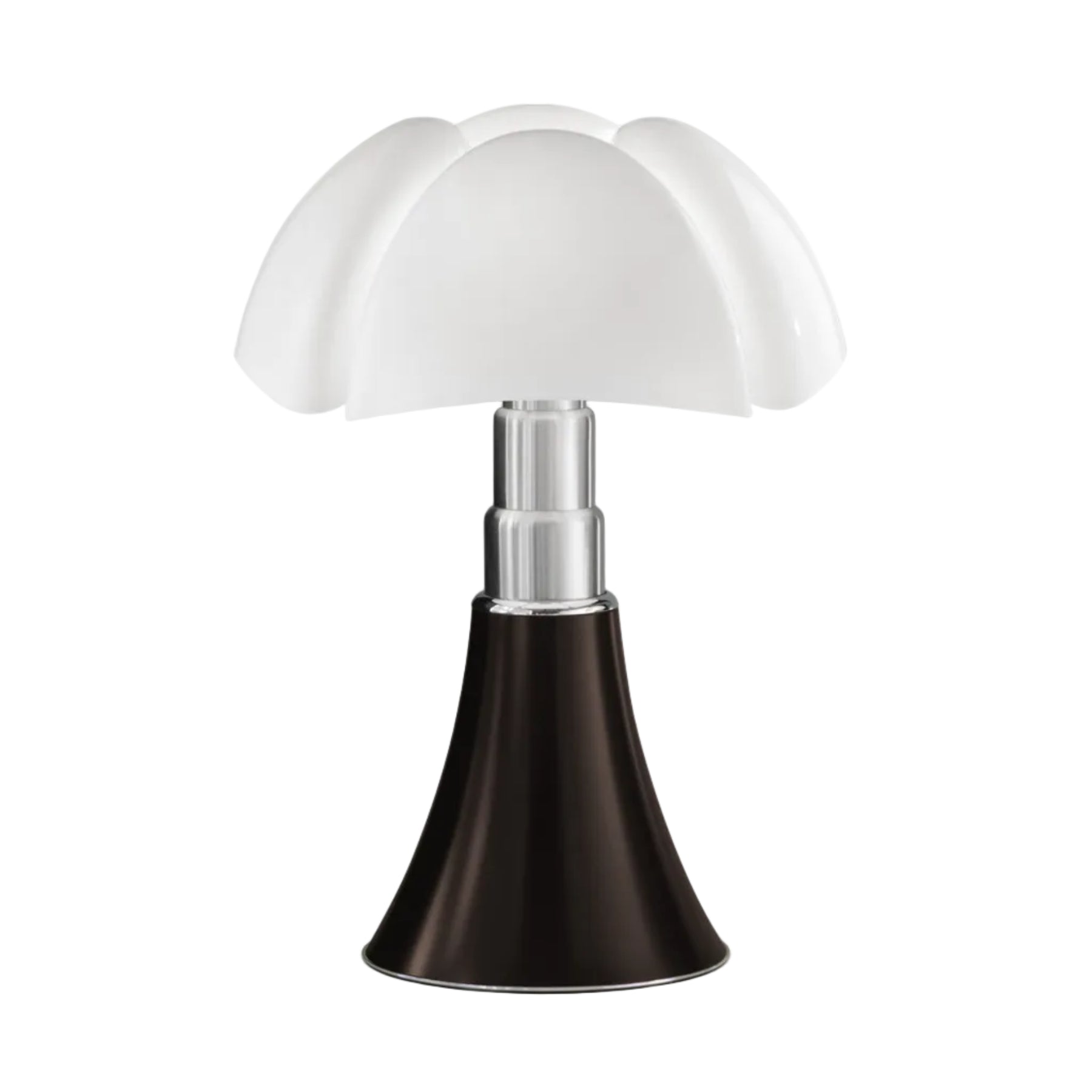 Pipistrello Medium Table Lamp with Opal Shade and Brown Base