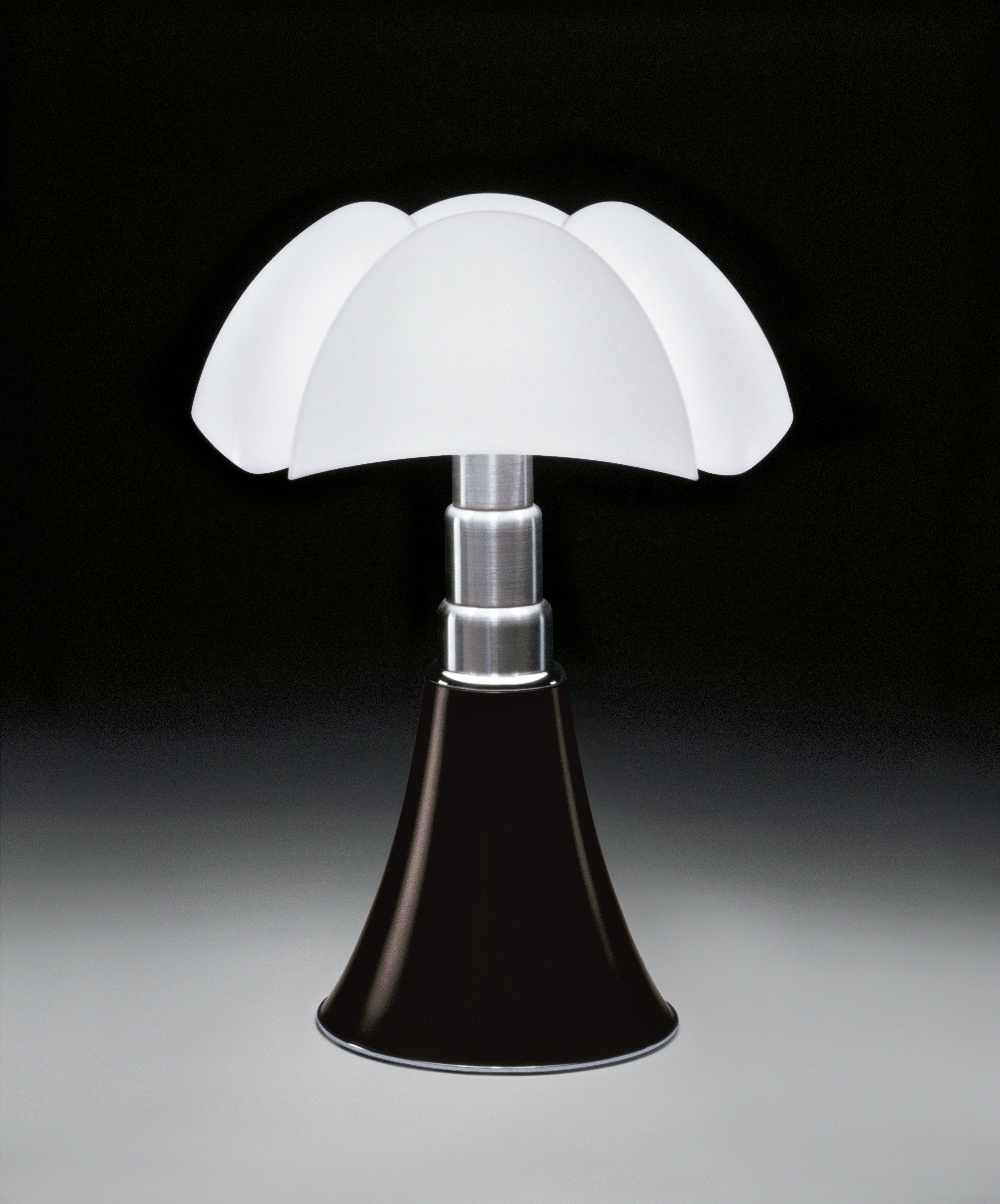 Pipistrello Medium Table Lamp with Opal Shade and Brown Base