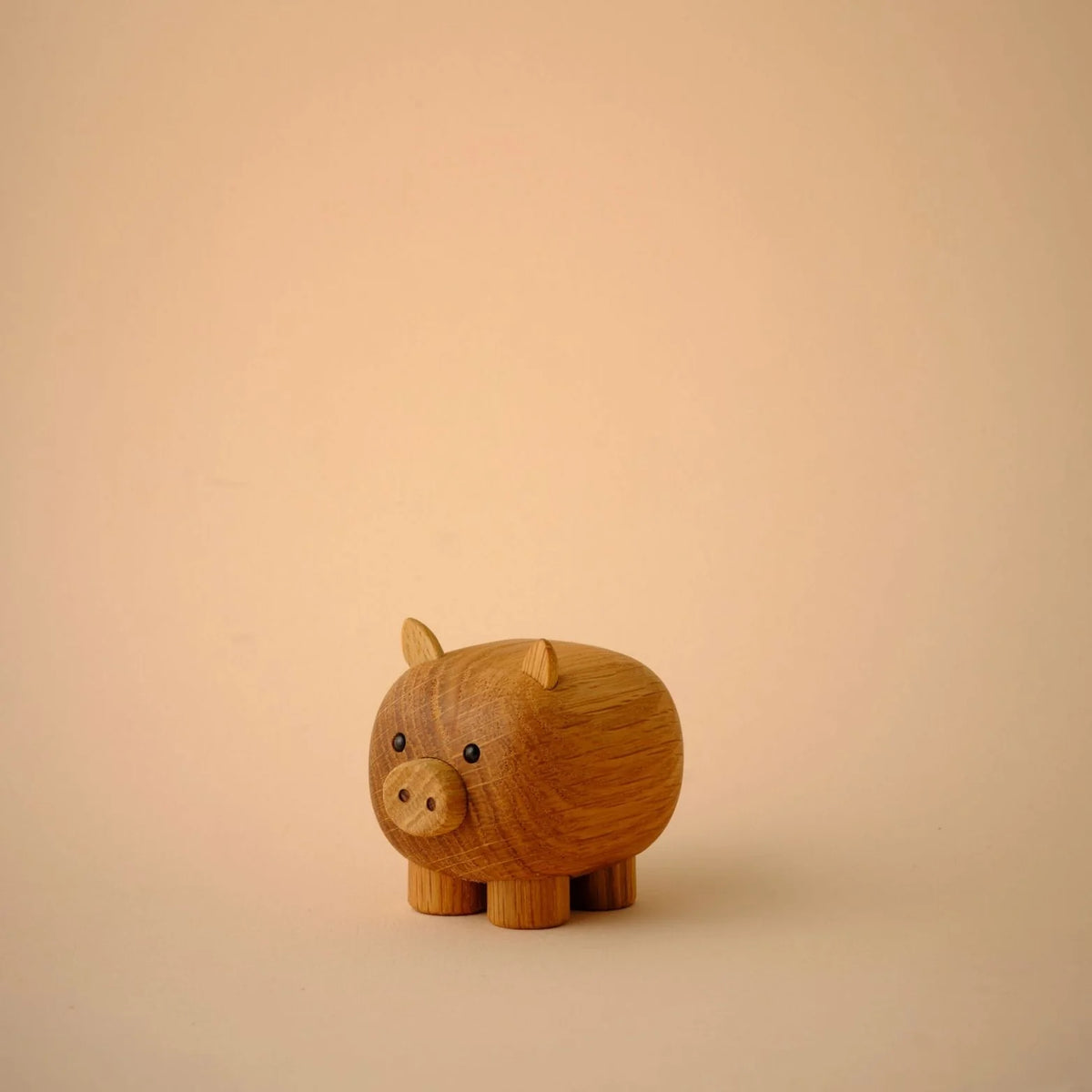 Decoratieve figuur PIG eikenhout
