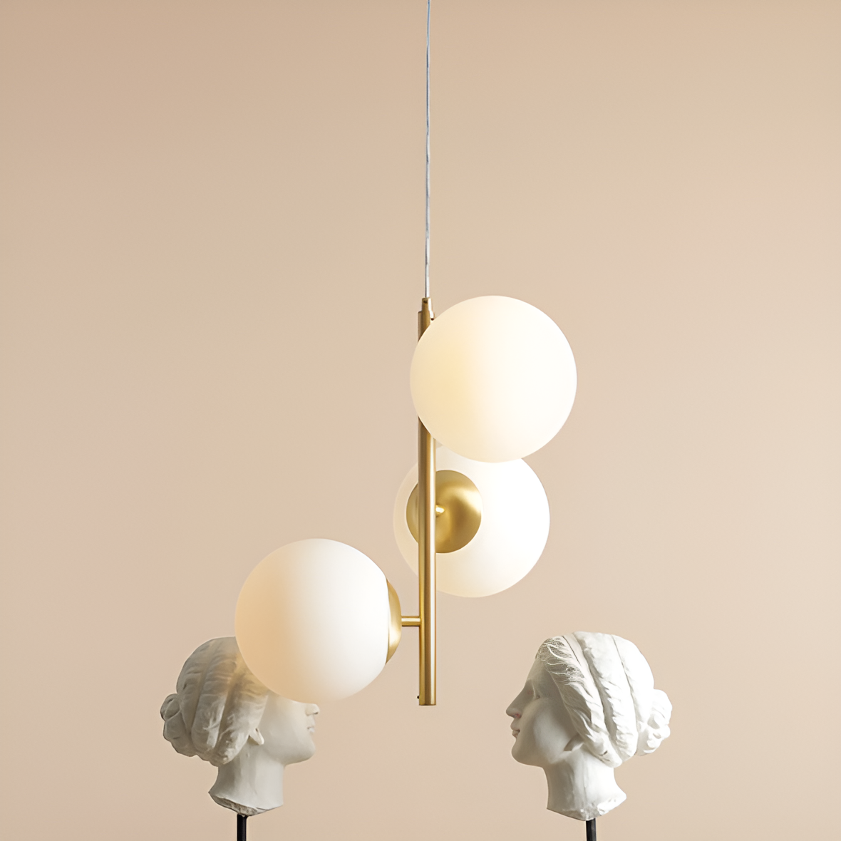 Hanging lamp Finn brass trio