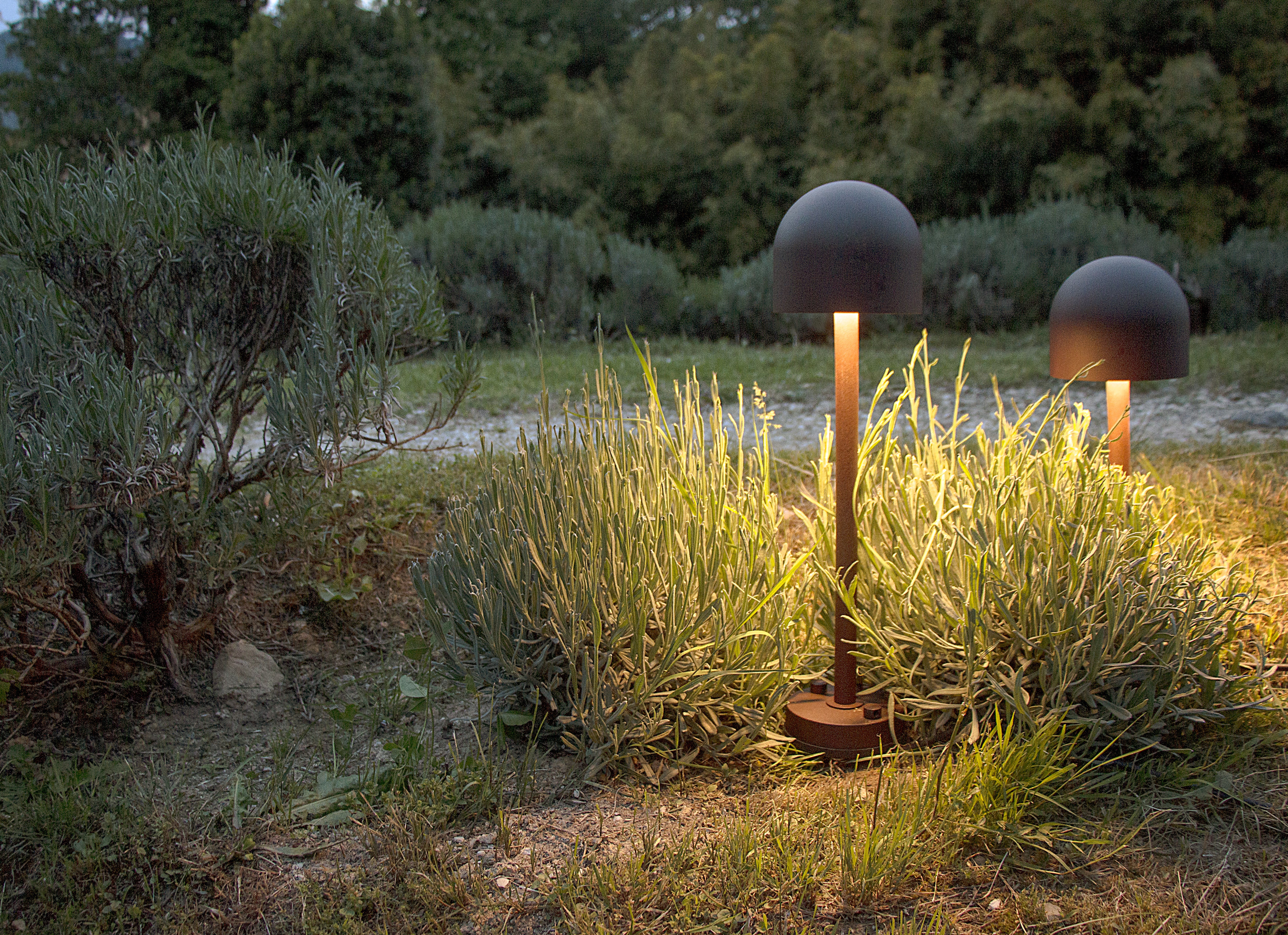 Buiten vloerlamp BOLETO bruin