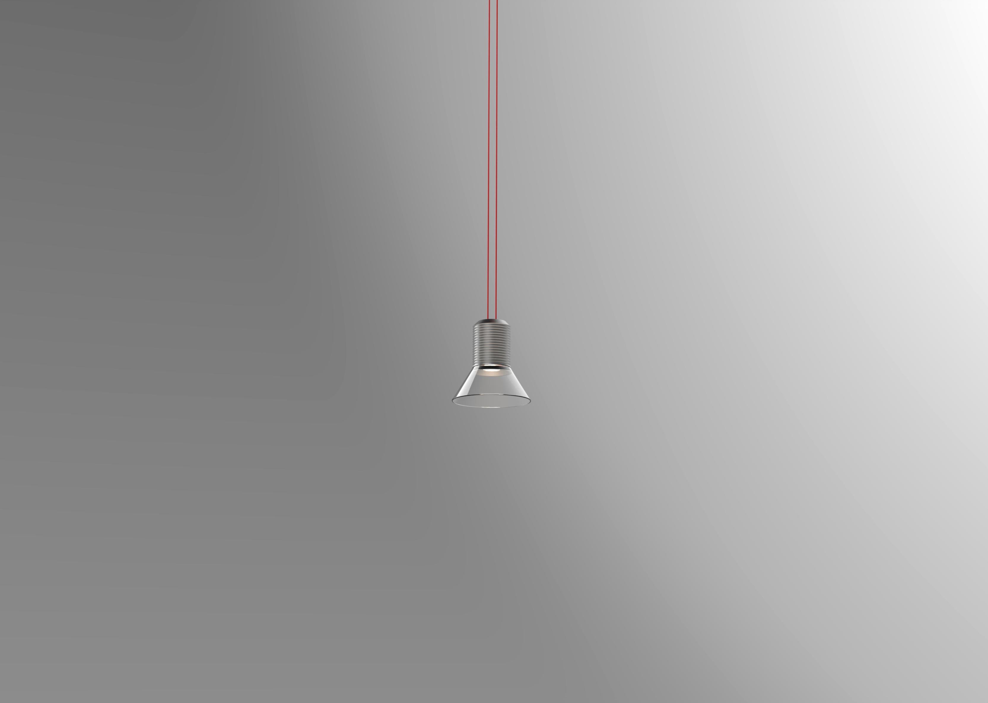 Plafondlamp DIA transparant met matte grijze elementen