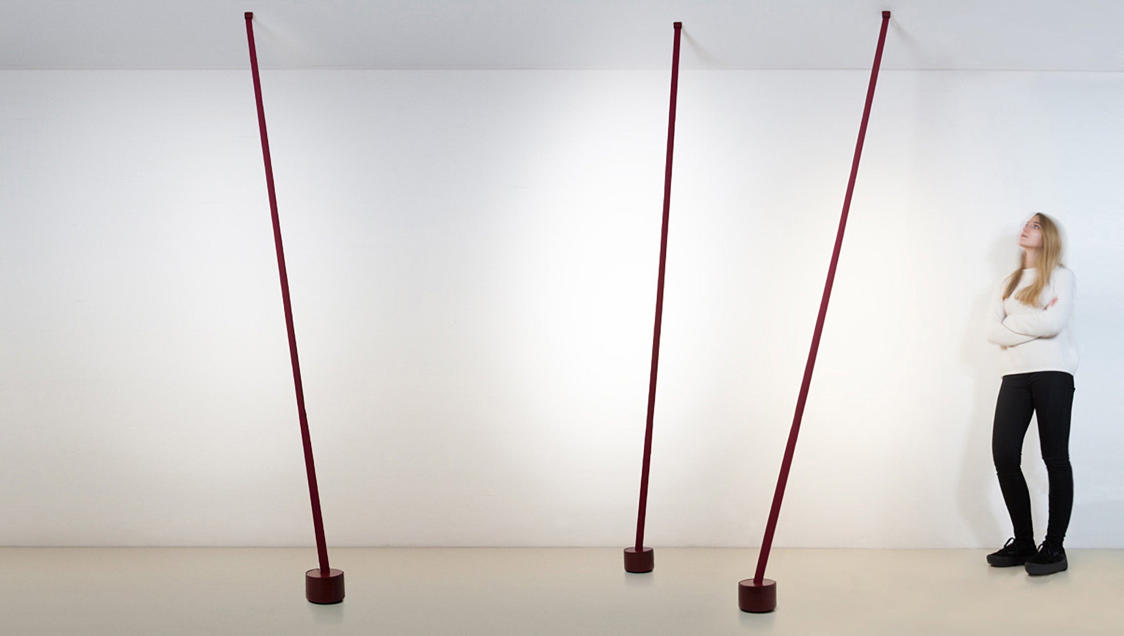 Vloerlamp ELASTICA rood