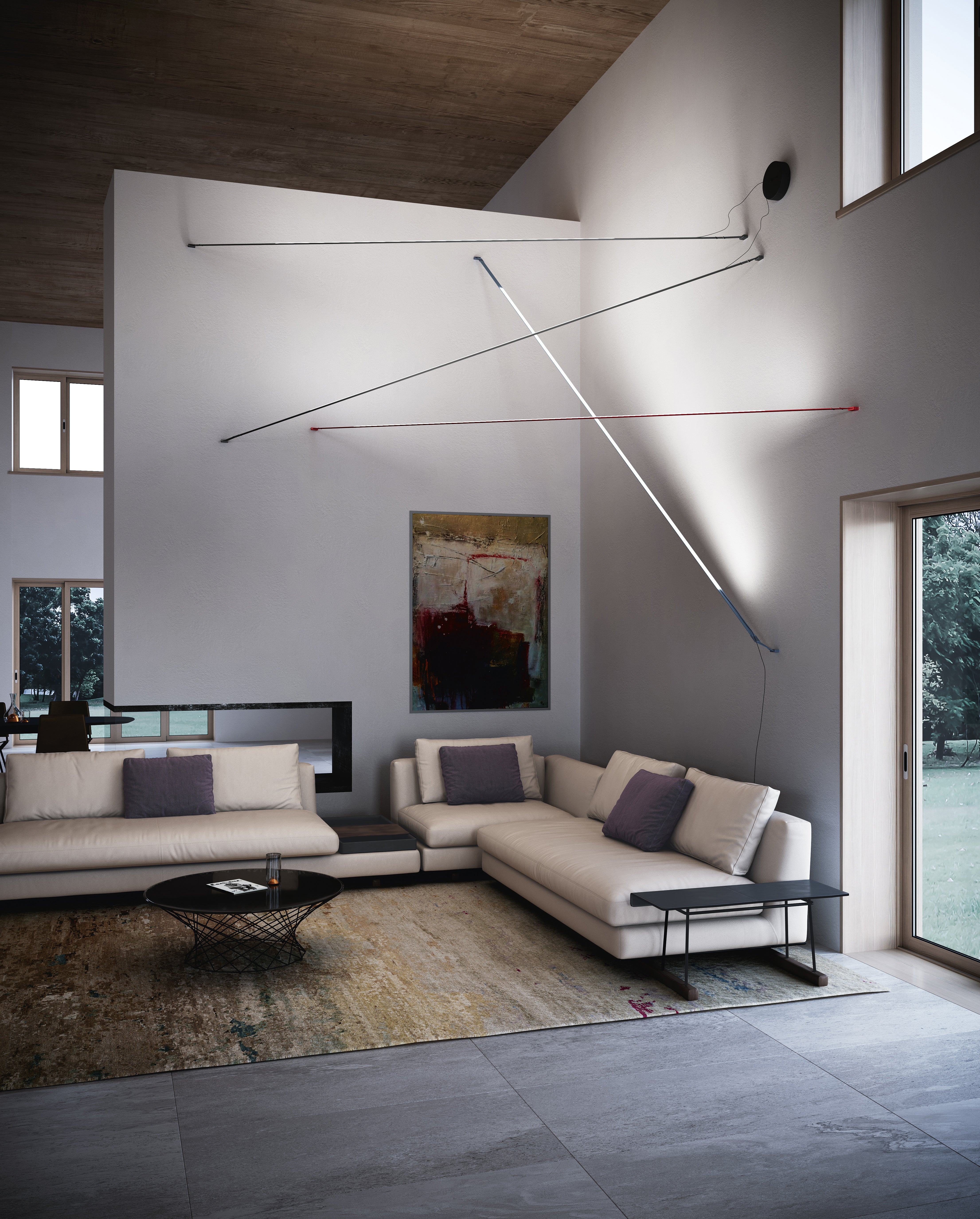 Vloerlamp ELASTICA rood
