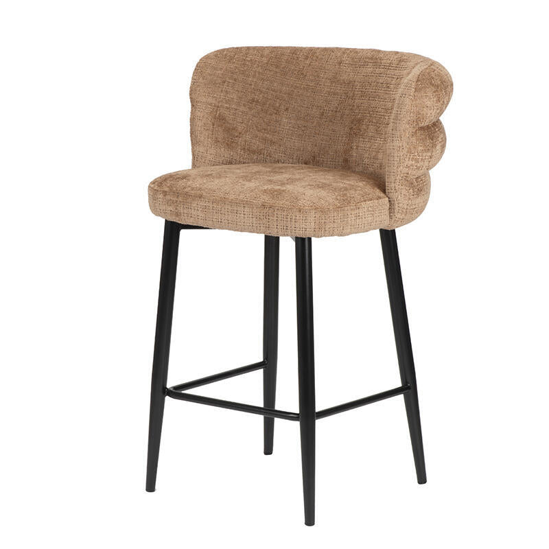 Hocker CLOUD karamel met zwarte basis