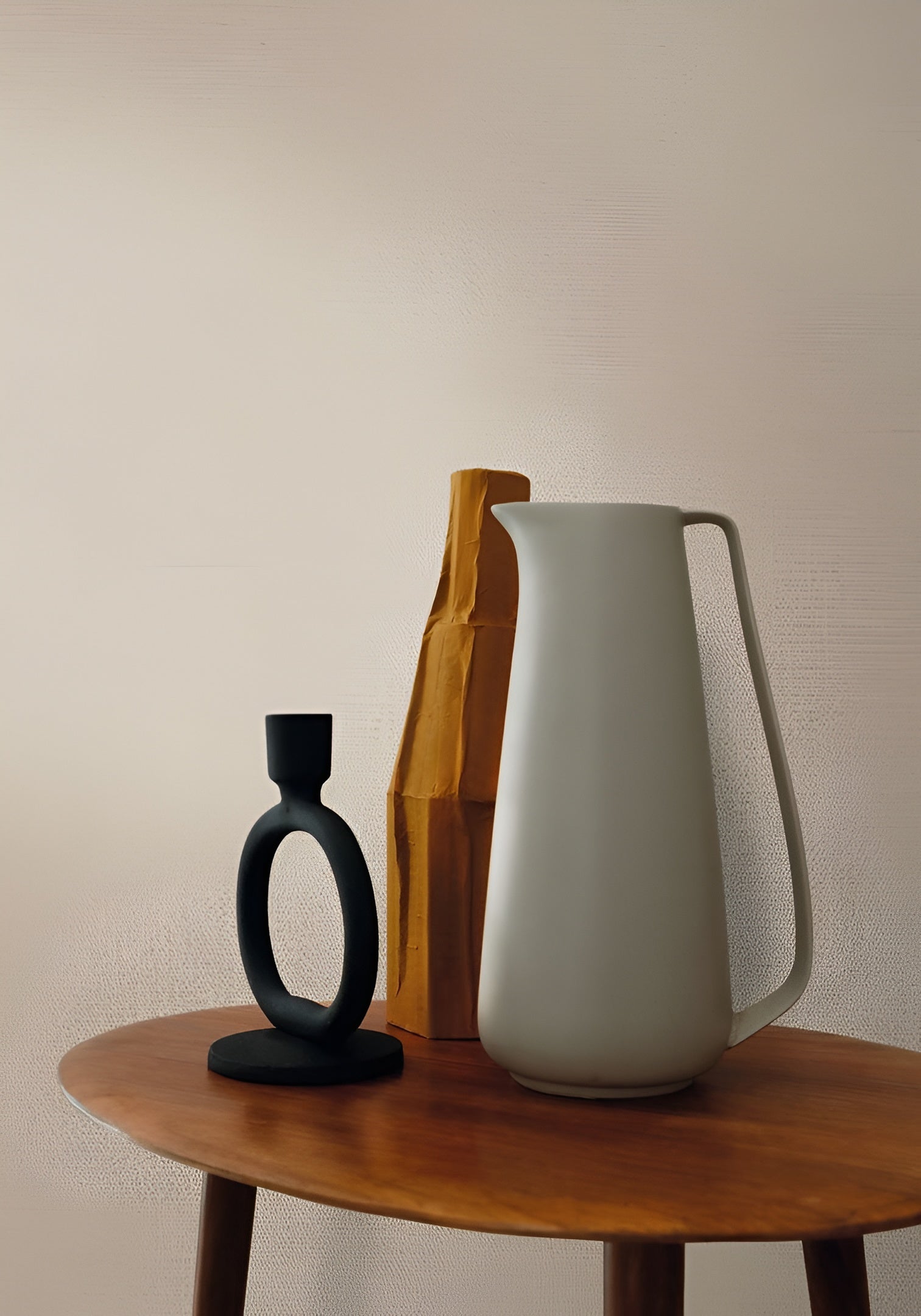 Effen matte behang met parelmoereffect OCTA - SABLE donkerbeige