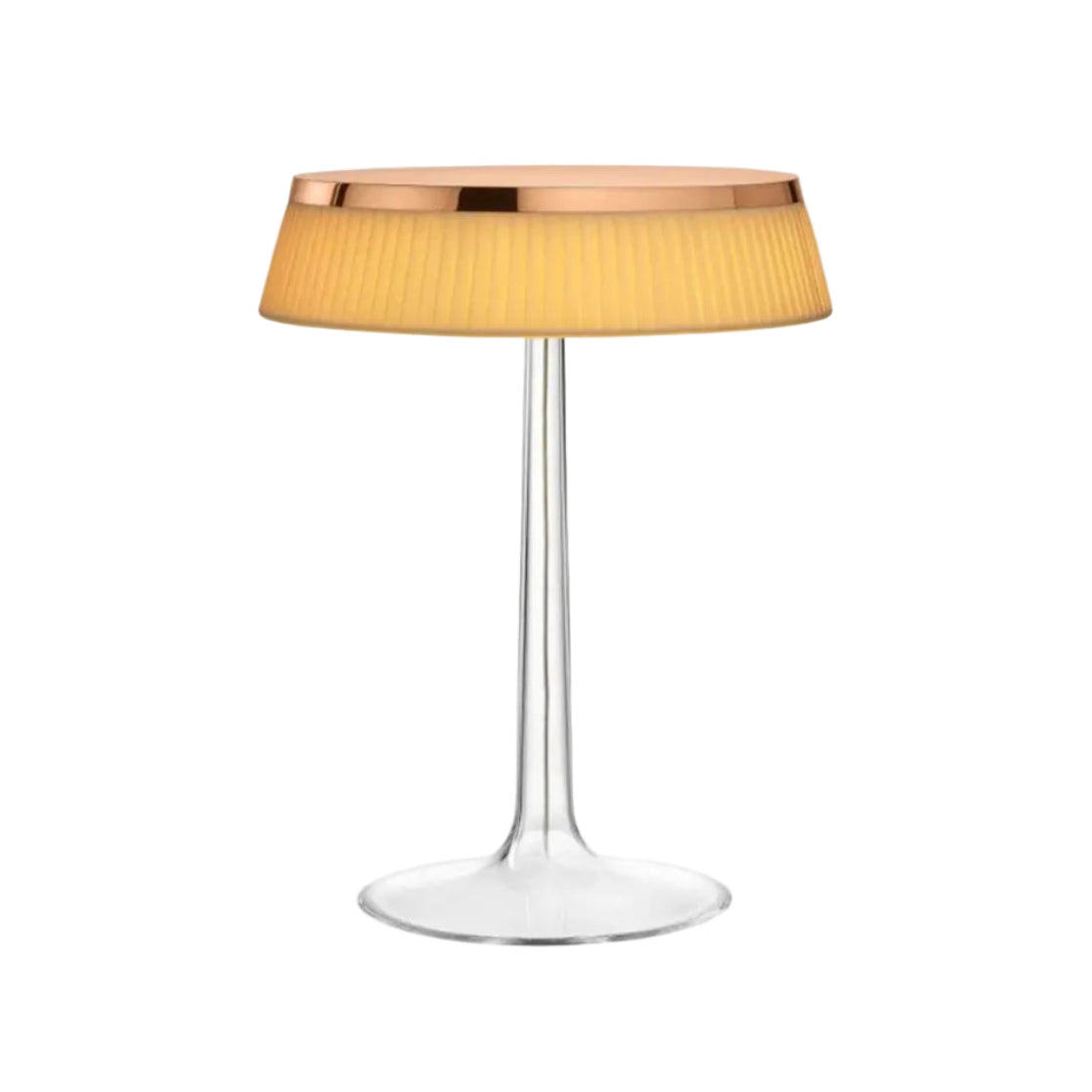 BON JOUR Copper Table Lamp with Fabric Shade
