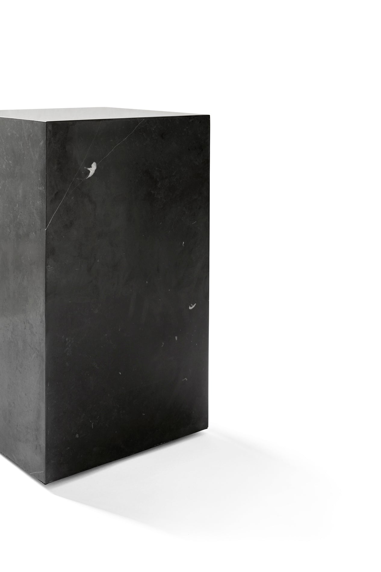 PLINTH side table graphite marble