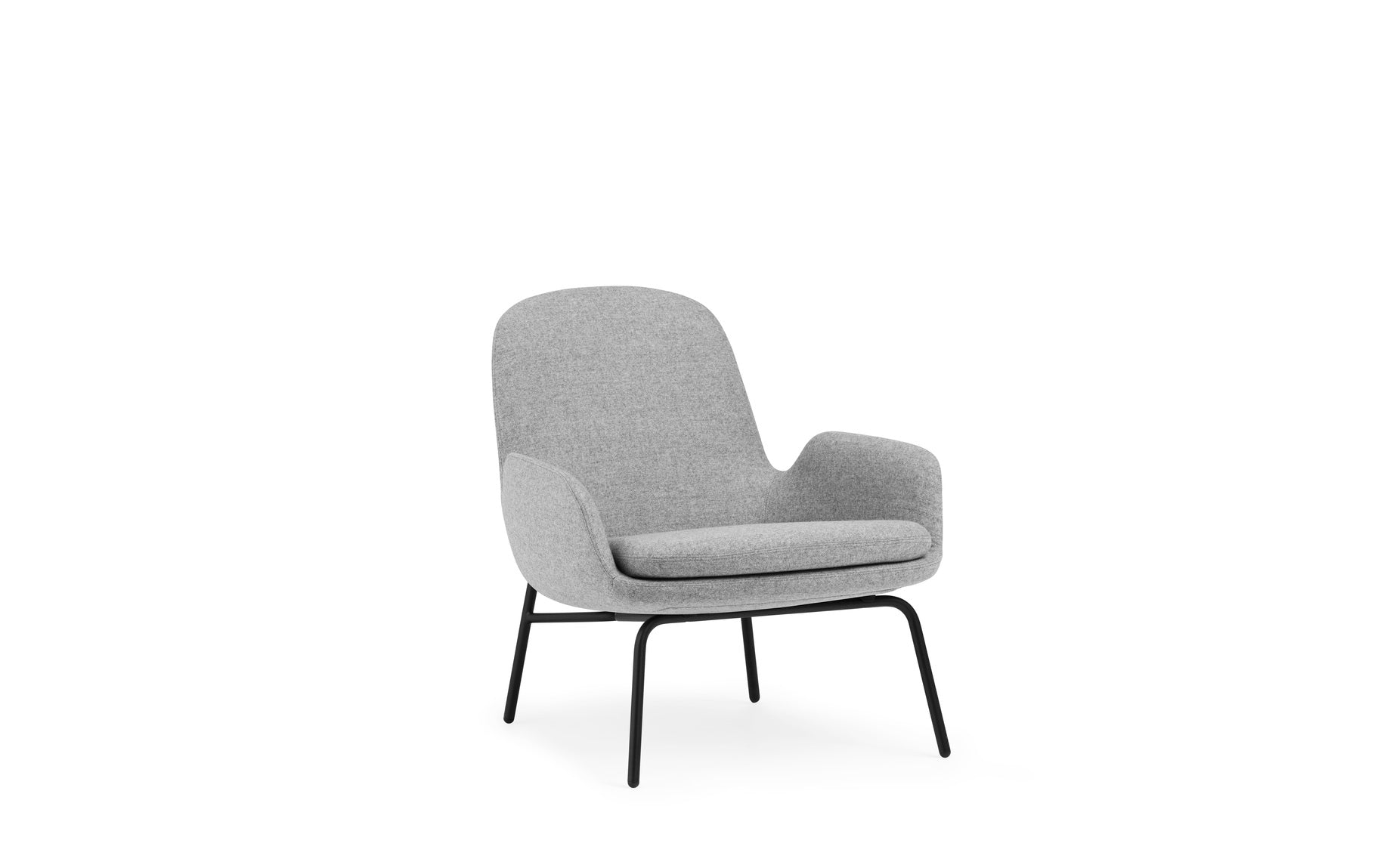 Fotel tapicerowany ERA LOW czarna podstawa do salonu – styl nowoczesny