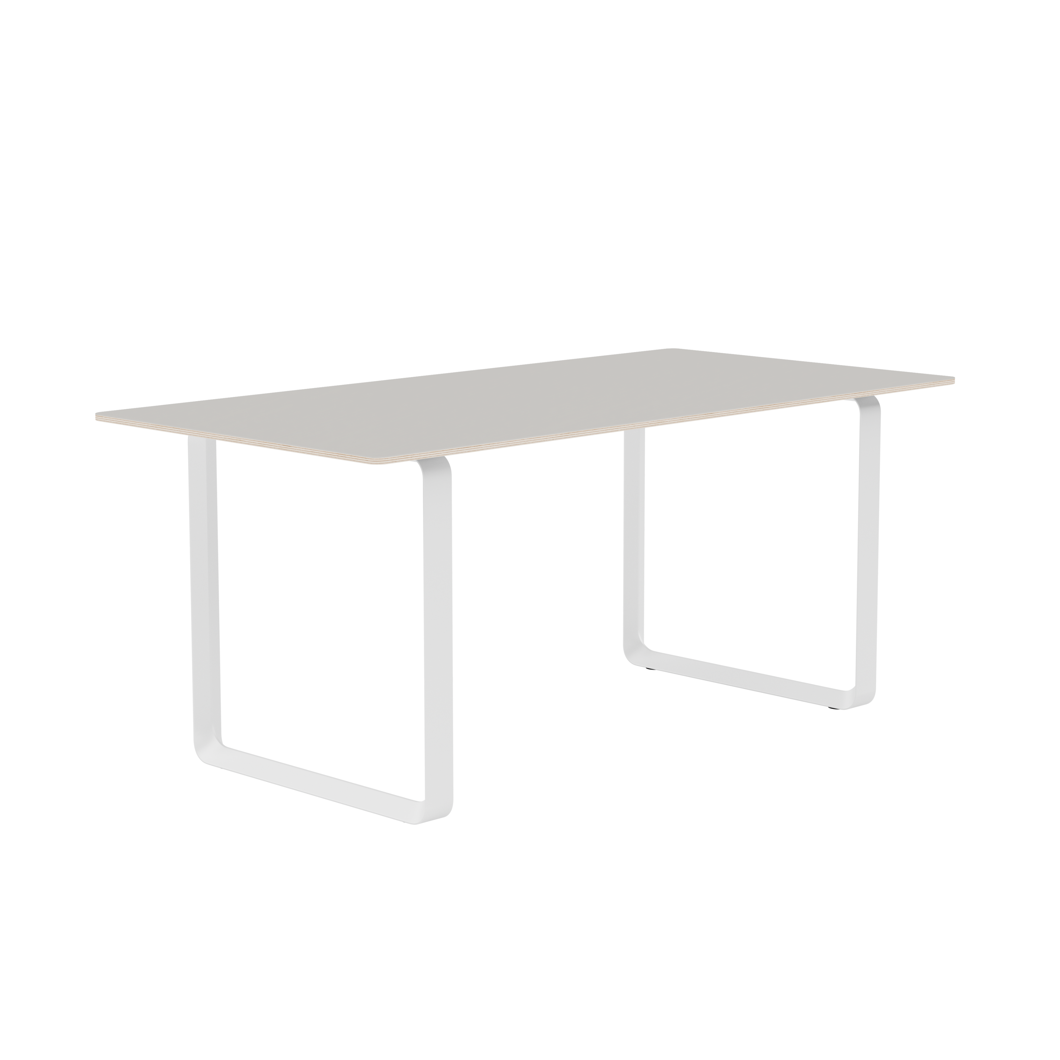 Gray 70/70 Table with White Base