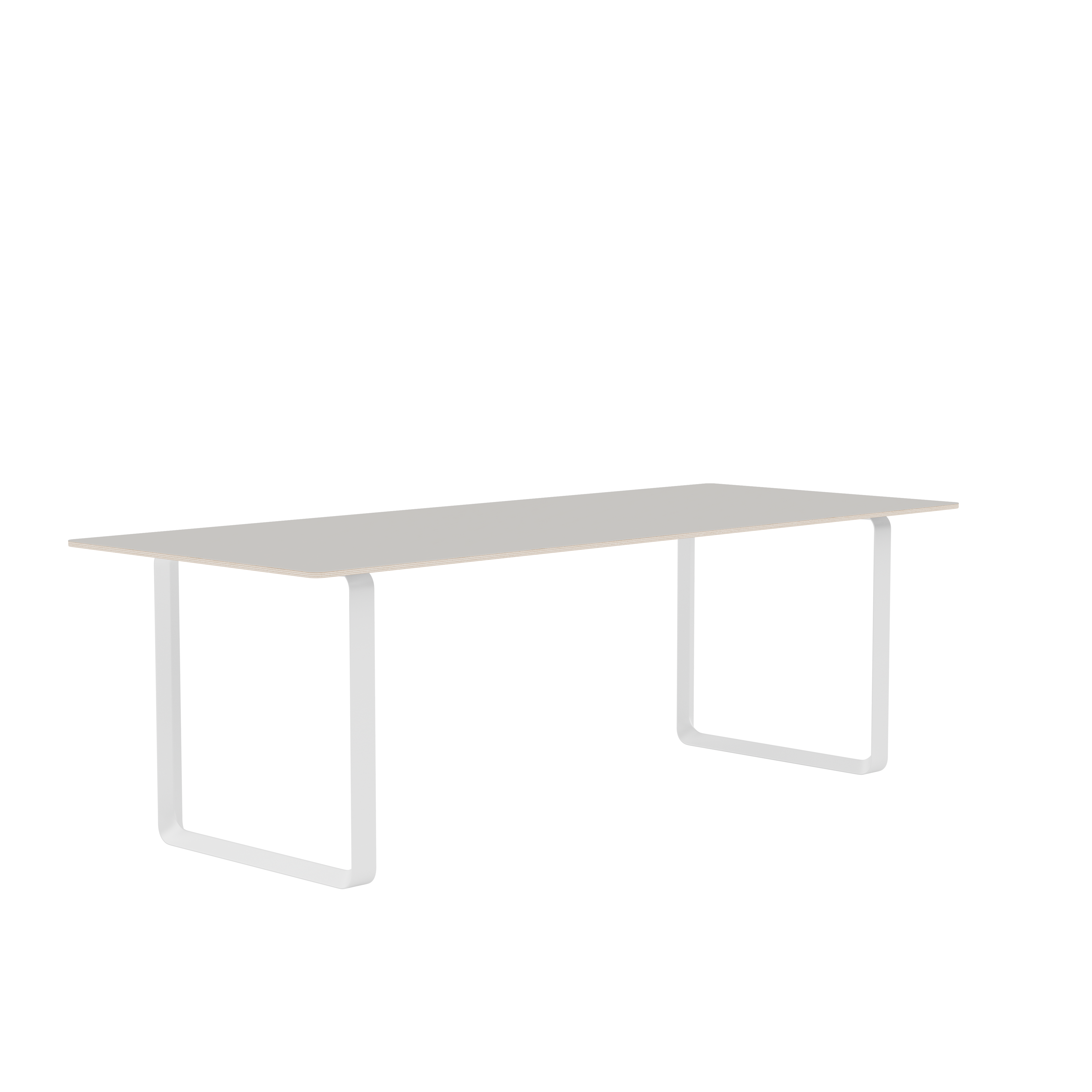 Gray 70/70 Table with White Base